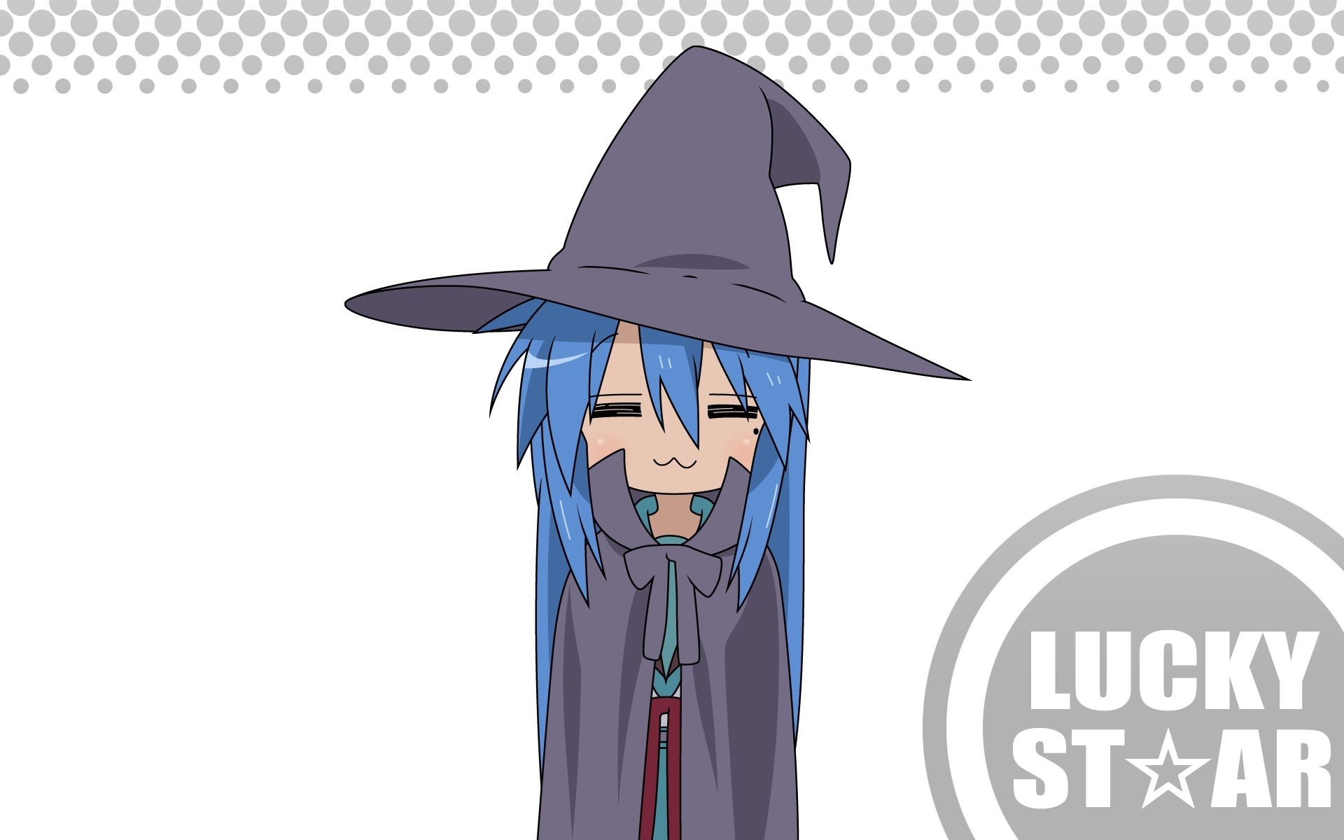 Konata Izumi from Lucky Star in a witch costume HD Wallpaper