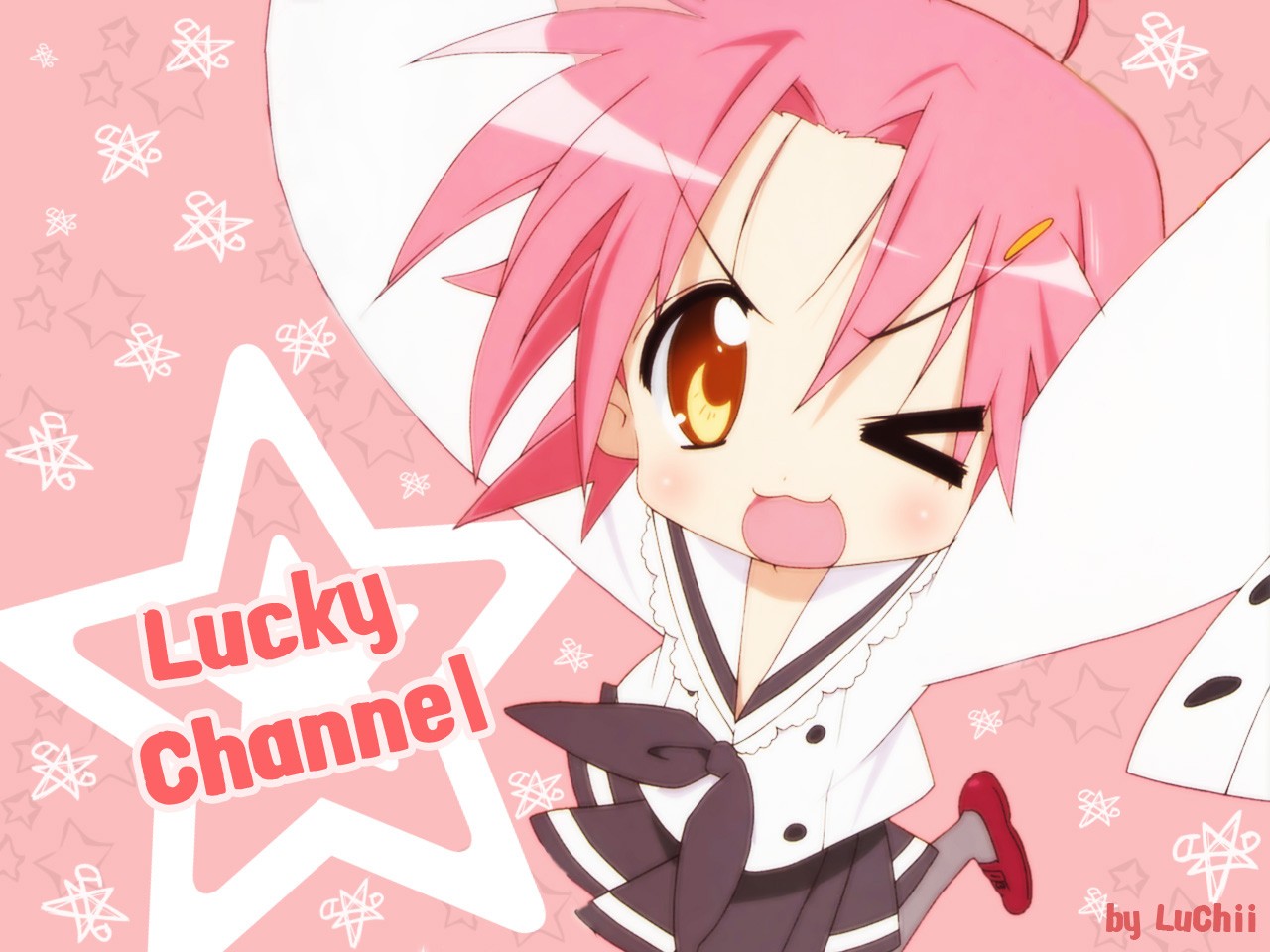 Kogami Akira from Lucky Star illustration HD Wallpaper