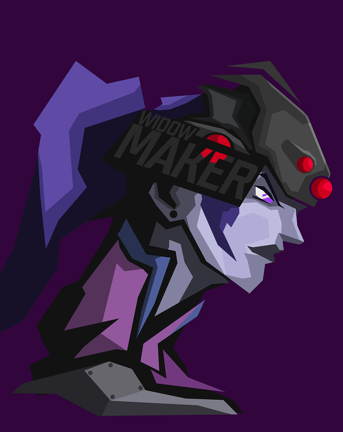 Widowmaker from Overwatch stylized portrait HD Wallpaper