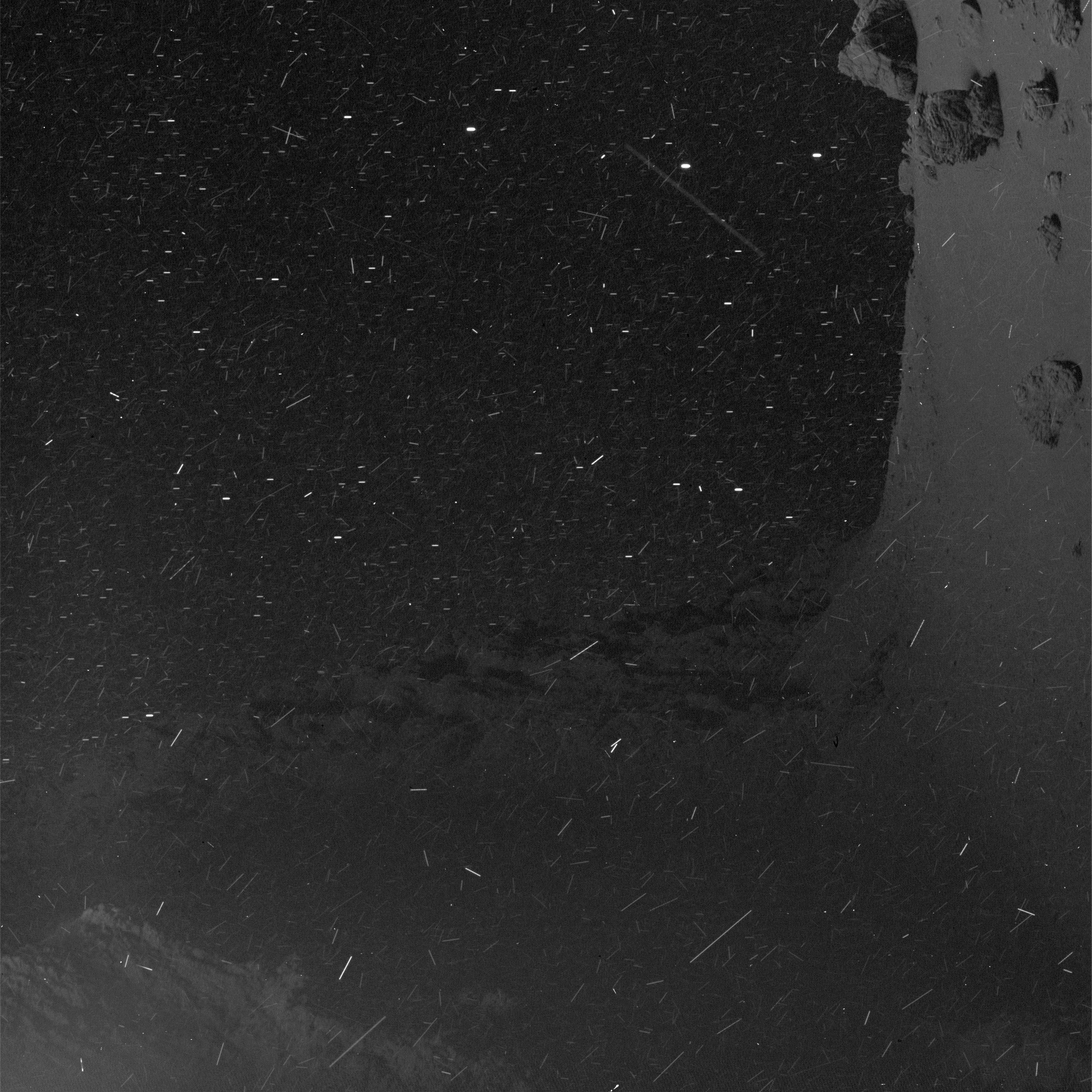 Rosetta OSIRIS image of space with streaks HD Wallpaper