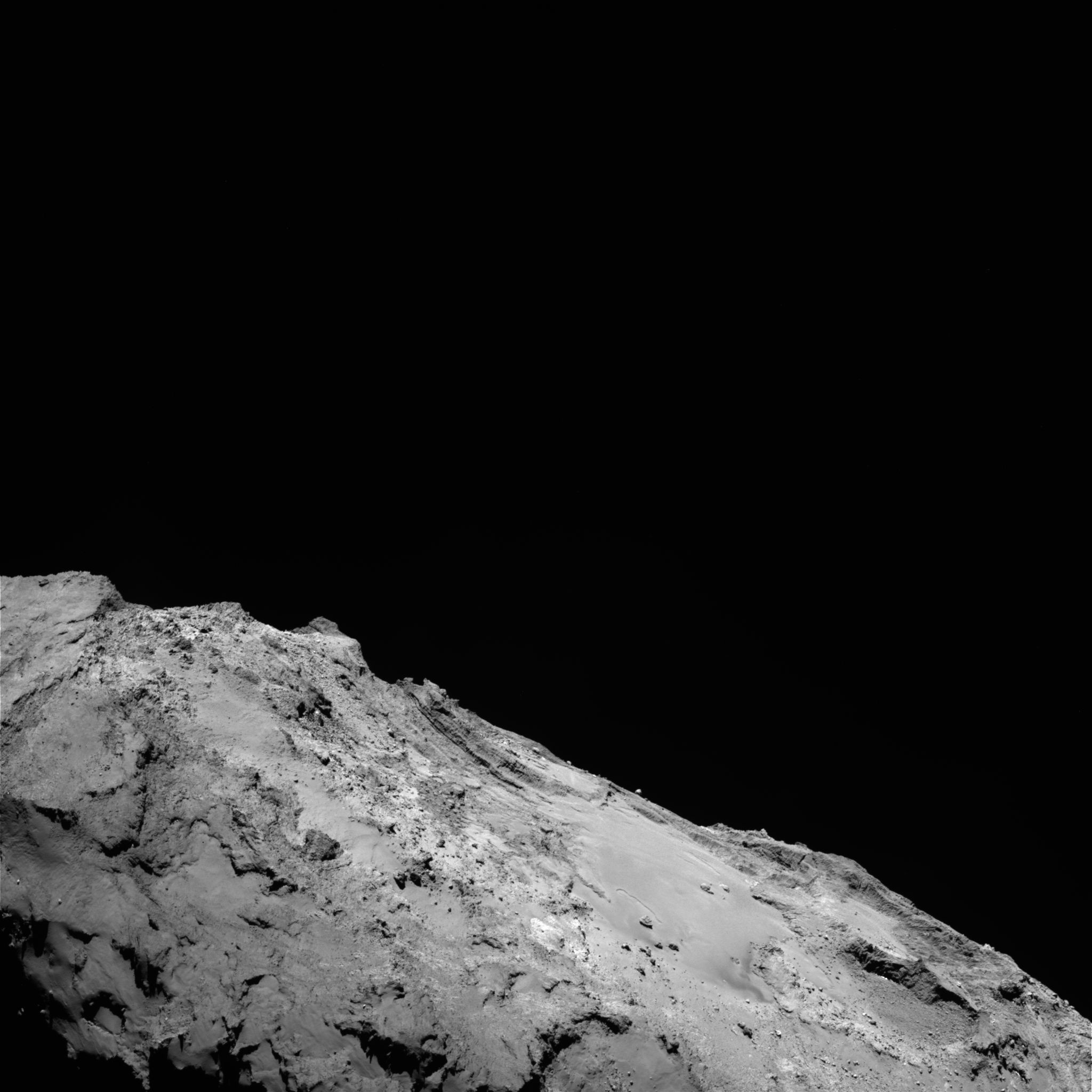 Rosetta spacecraft image of comet 67P/Churyumov-Gerasimenko HD Wallpaper