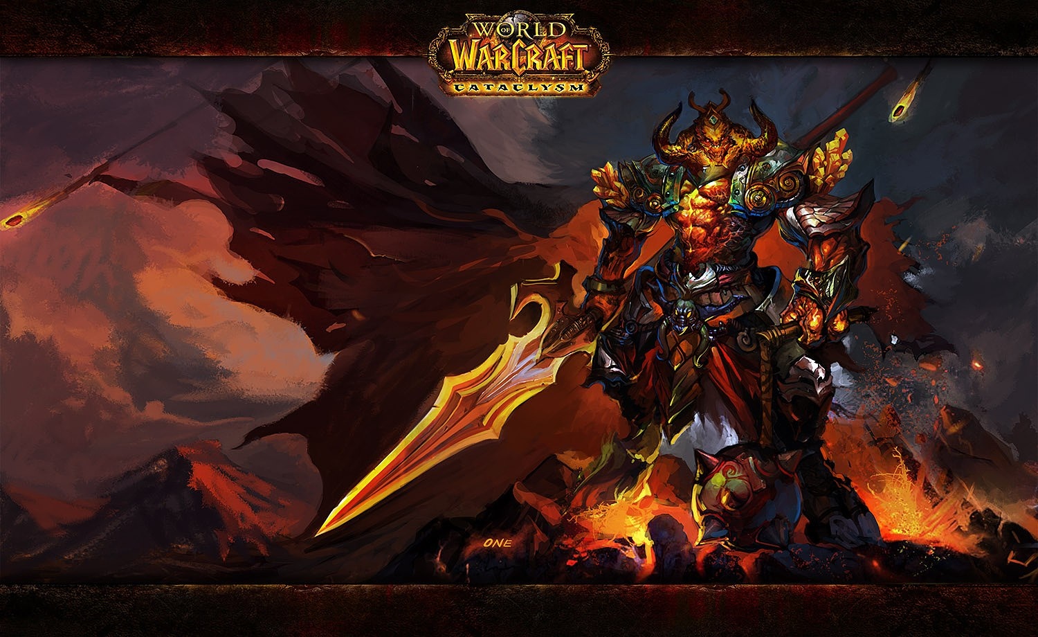 World of Warcraft Cataclysm Warlord with Sword HD Wallpaper