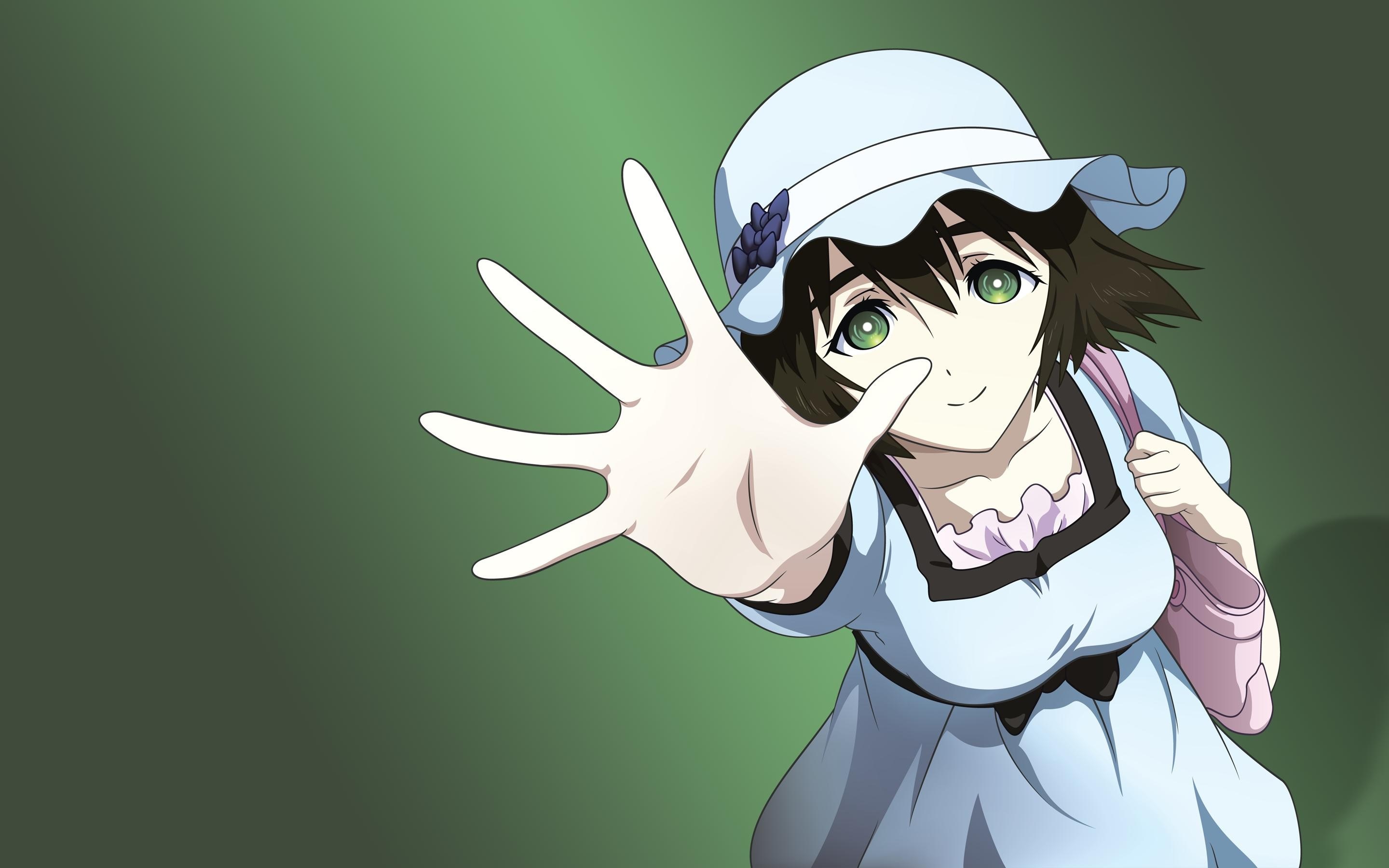 Kurisu Makise from Steins;Gate reaching out HD Wallpaper