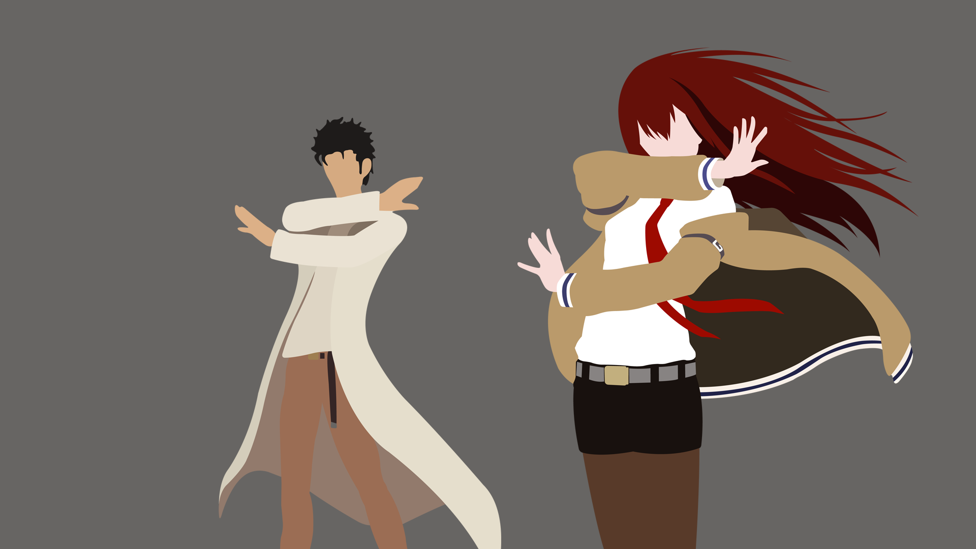 Okabe Rintaro and Makise Kurisu from Steins;Gate HD Wallpaper
