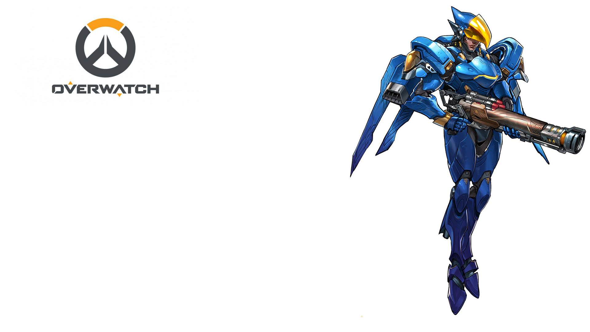 Pharah from Overwatch with Rocket Launcher HD Wallpaper