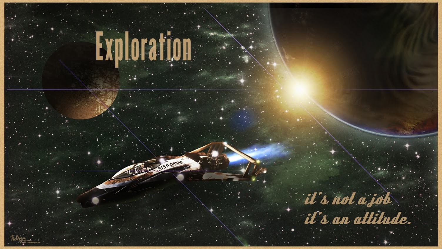 Star Citizen Exploration Poster with Spaceship HD Wallpaper