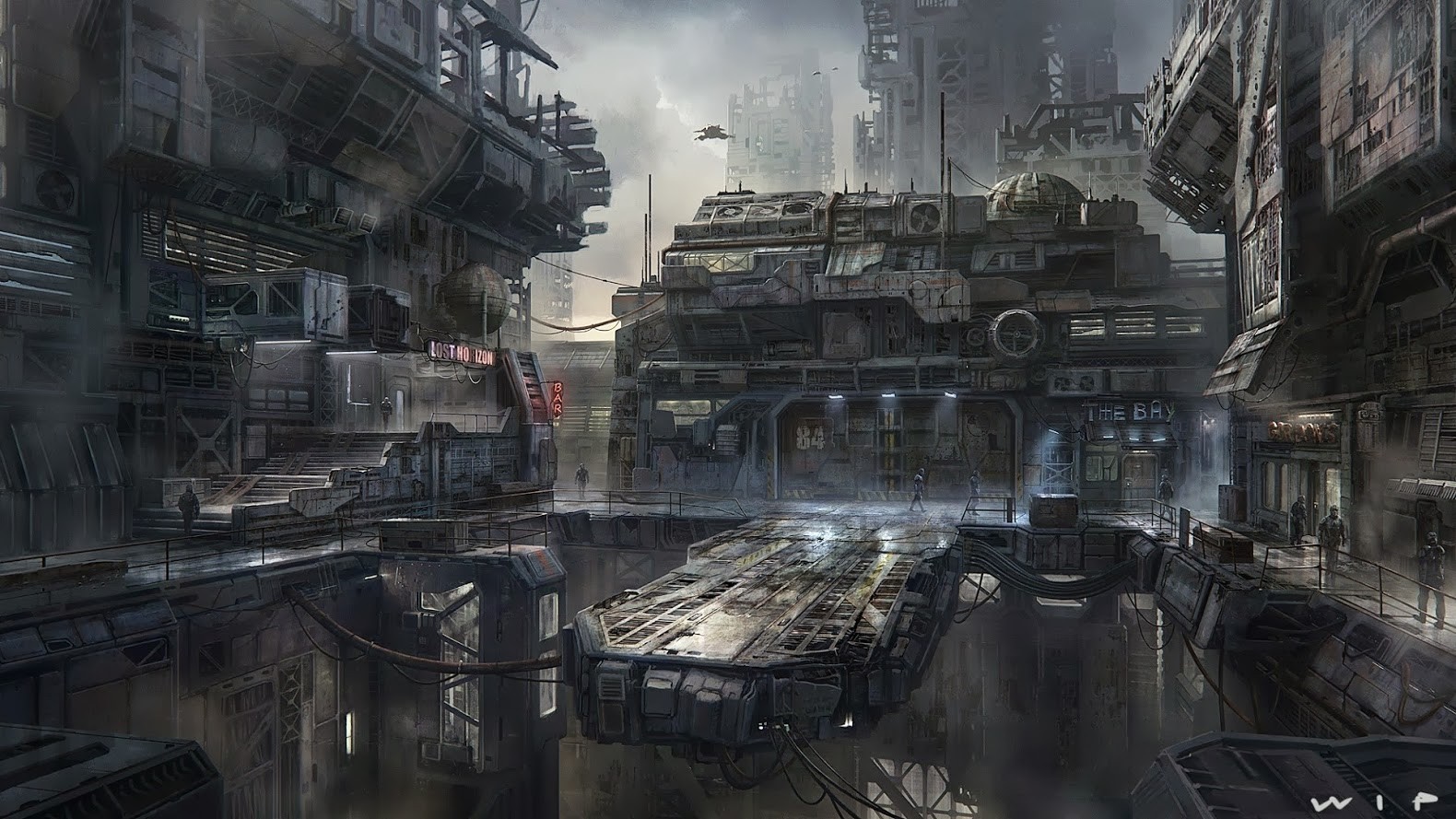 Star Citizen screenshot of a futuristic cityscape HD Wallpaper