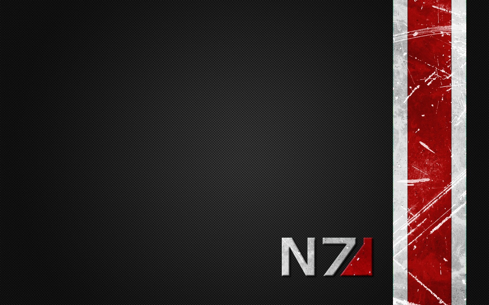 Mass Effect N7 logo with red and white stripe HD Wallpaper