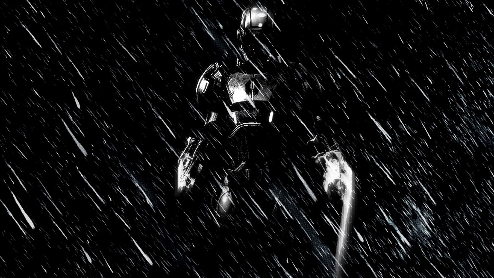 Mass Effect character in a snowstorm HD Wallpaper