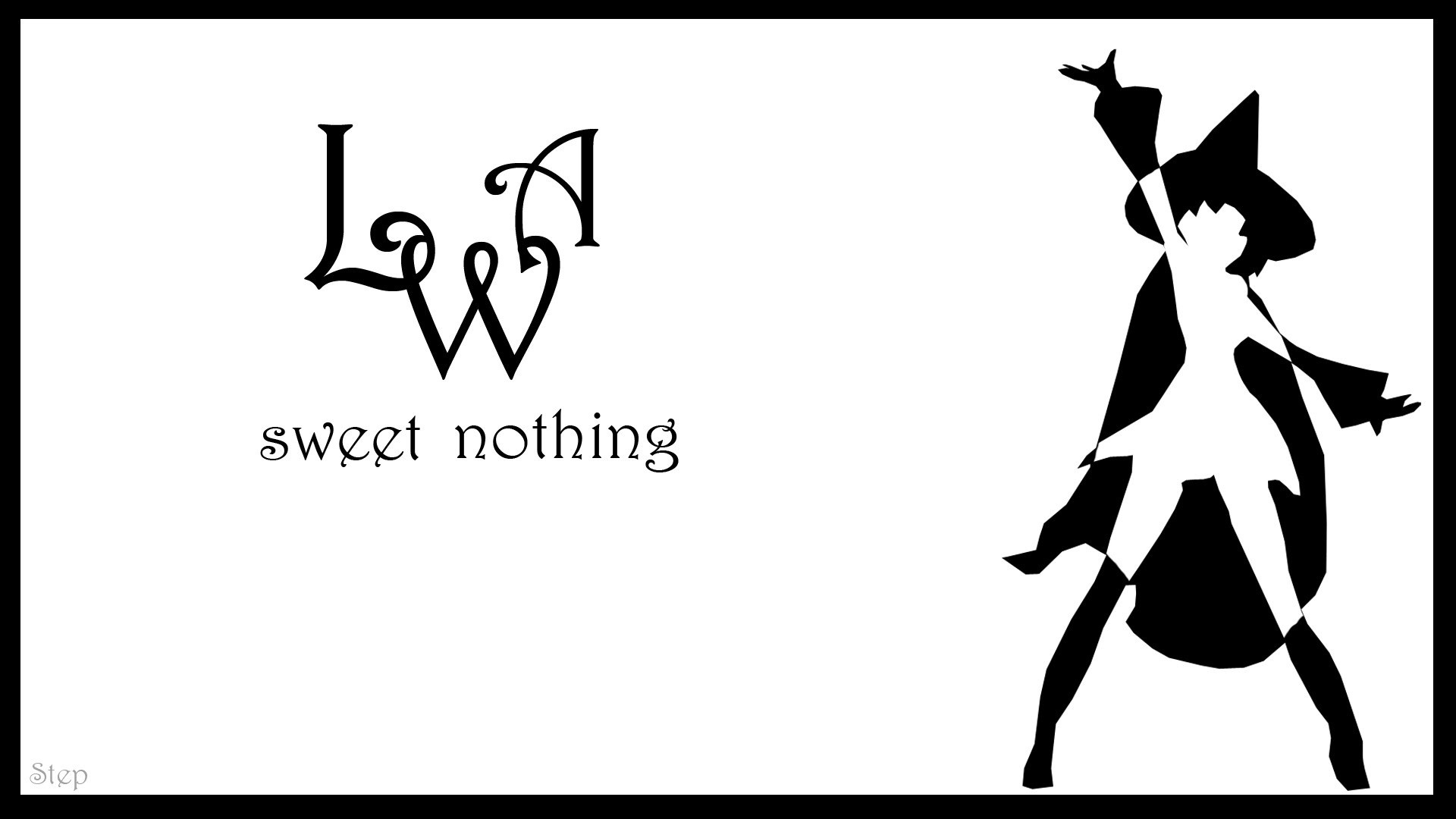Little Witch Academia logo with witch silhouette HD Wallpaper