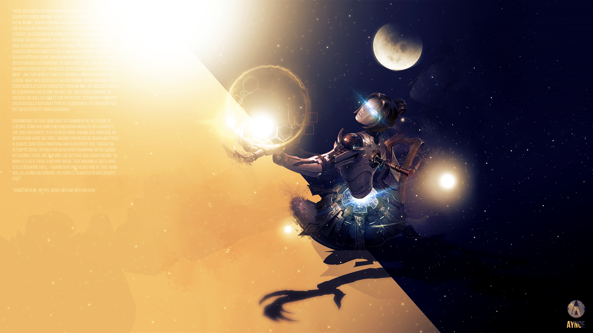 Leona from League of Legends holding a light orb HD Wallpaper