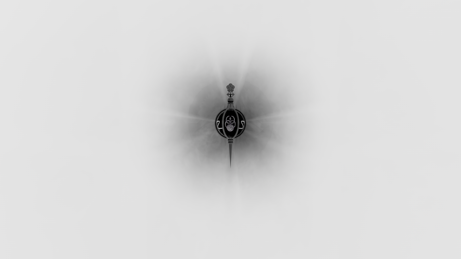 Monochrome close up of a magical girl weapon HD Wallpaper