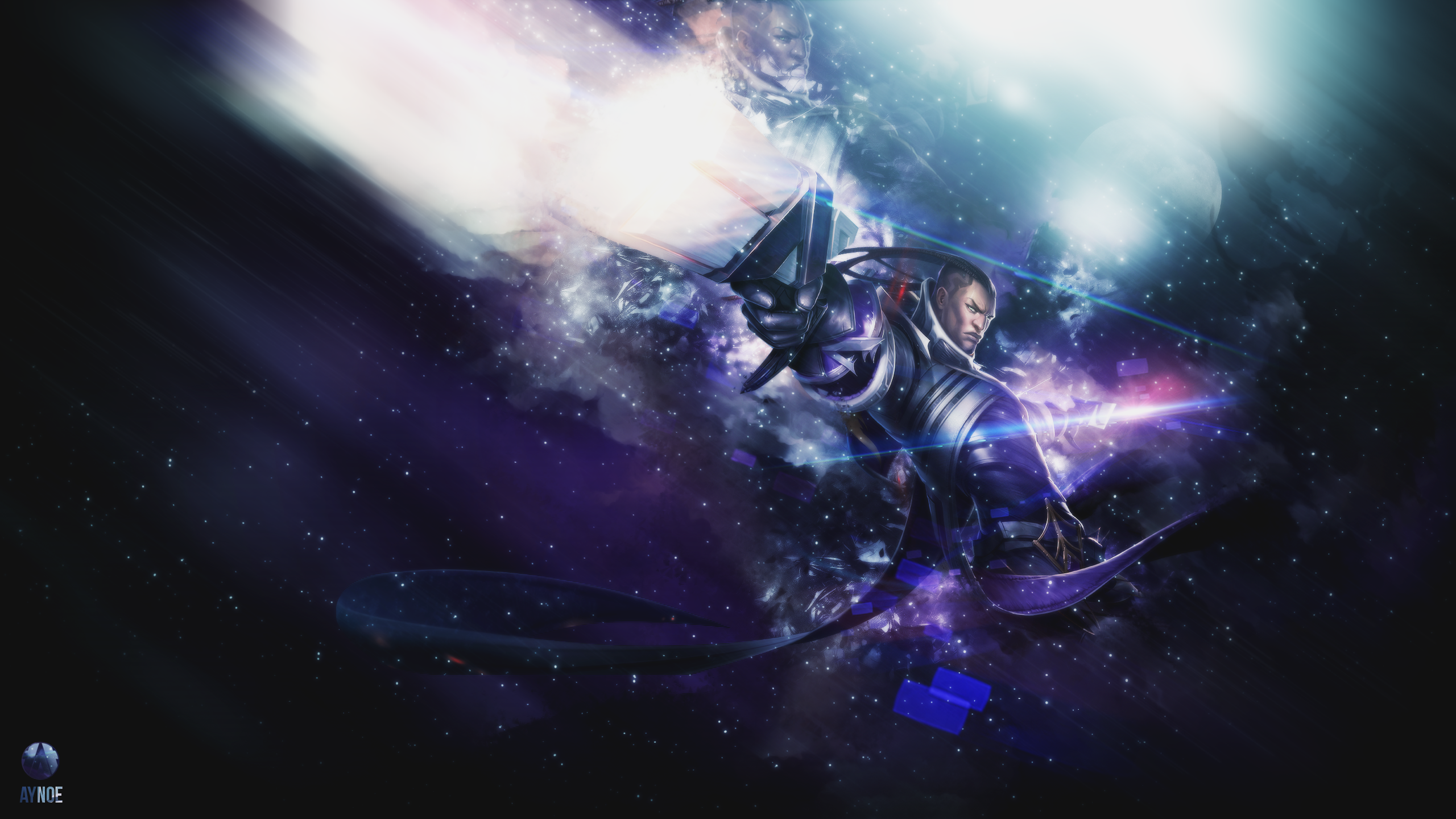 Jayce from League of Legends in space HD Wallpaper