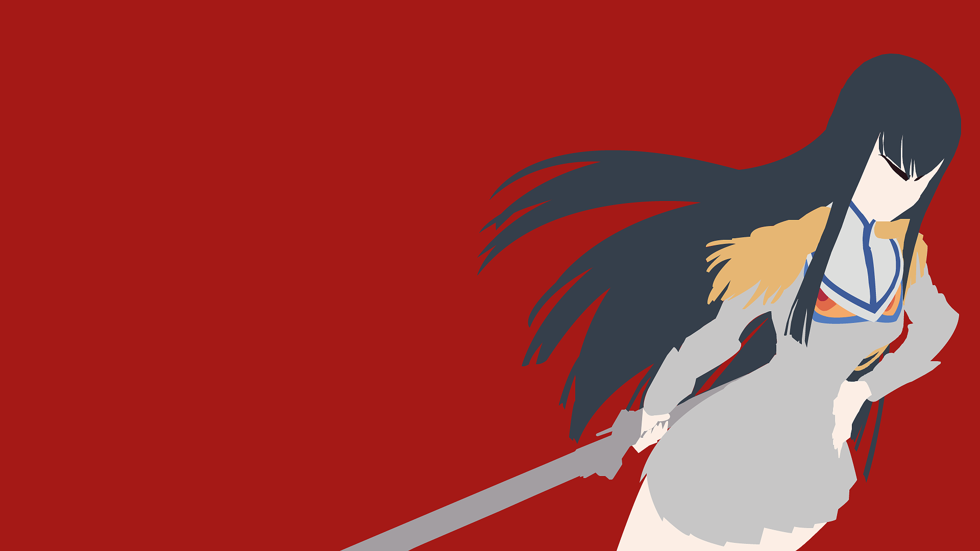 Satsuki Kiryuin from Kill la Kill with sword HD Wallpaper