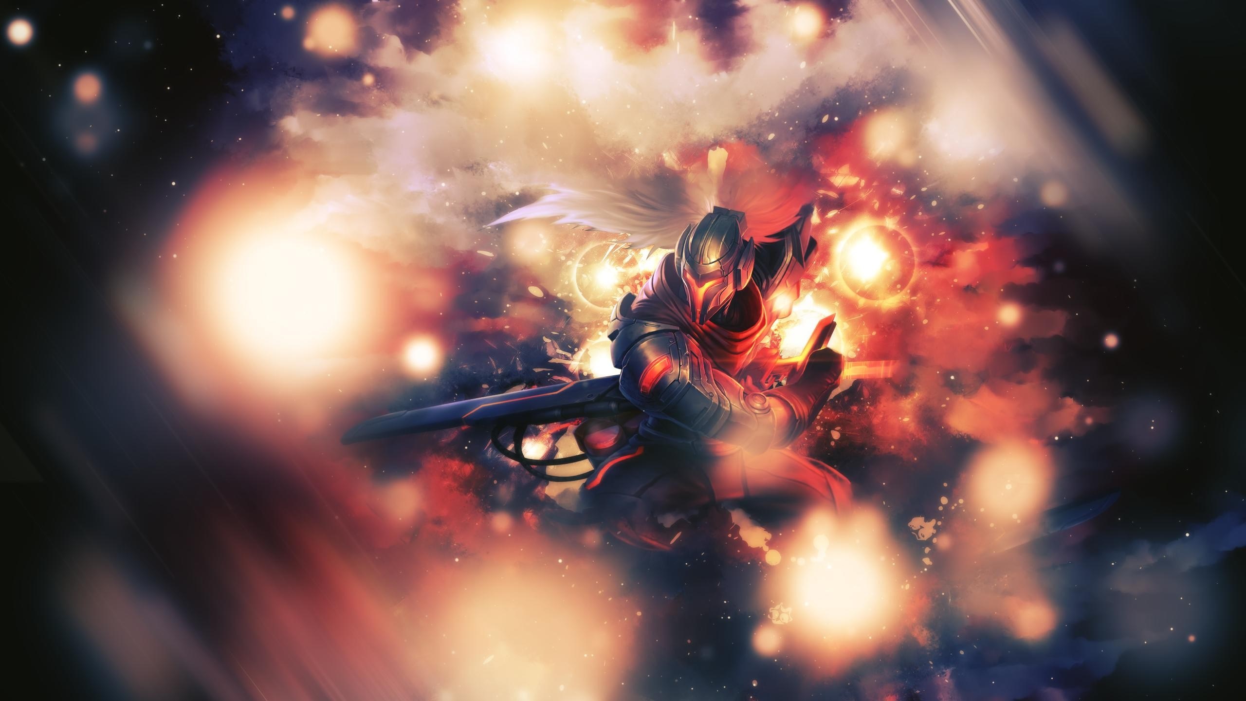 Yasuo from League of Legends in space HD Wallpaper