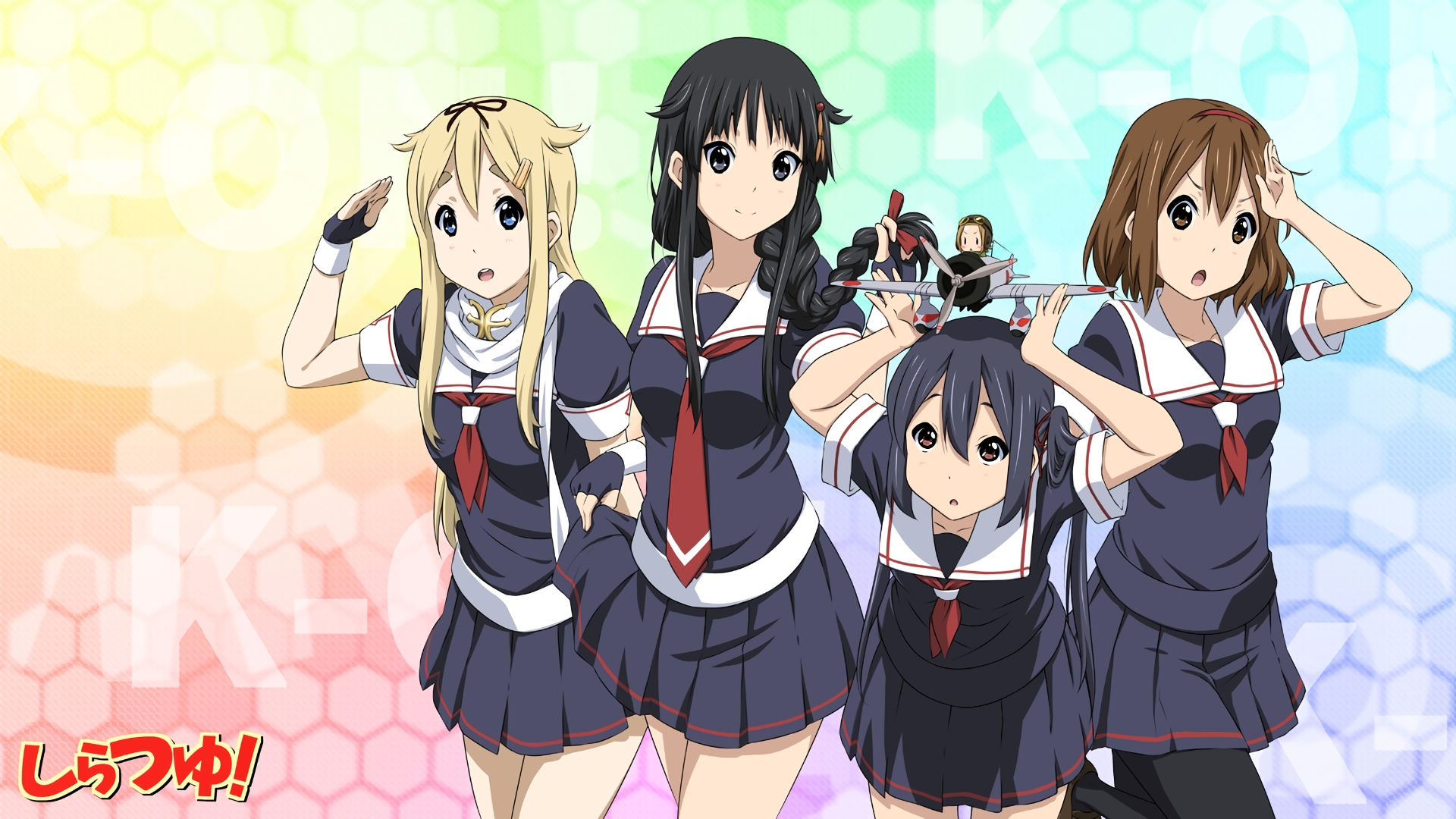 K-On! characters in sailor uniforms HD Wallpaper