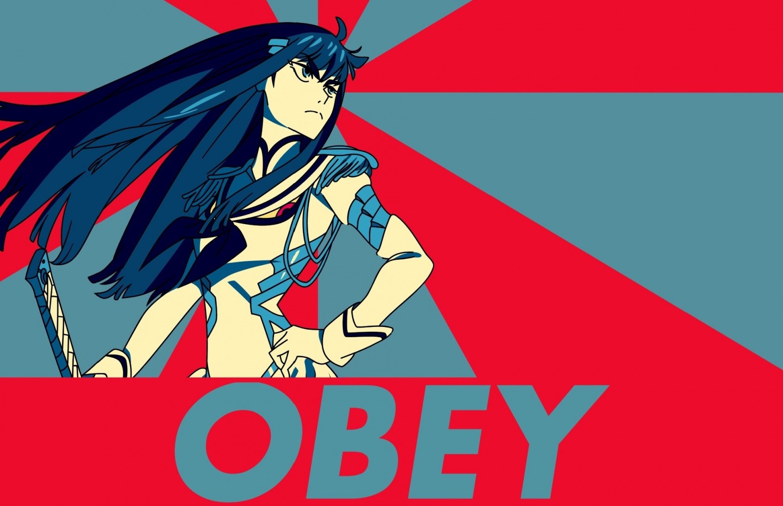 Satsuki Kiryuin from Kill la Kill Obey poster HD Wallpaper