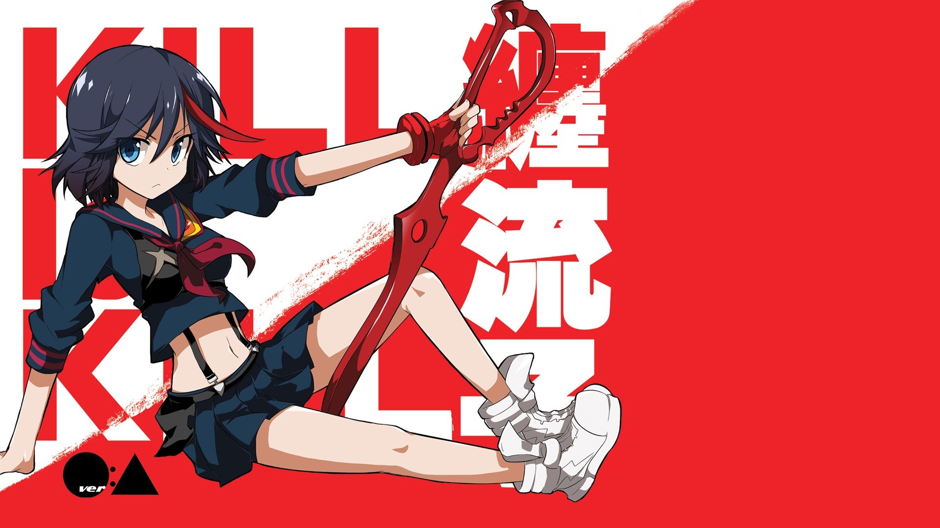 Ryuko Matoi from Kill la Kill with Scissor Blades HD Wallpaper