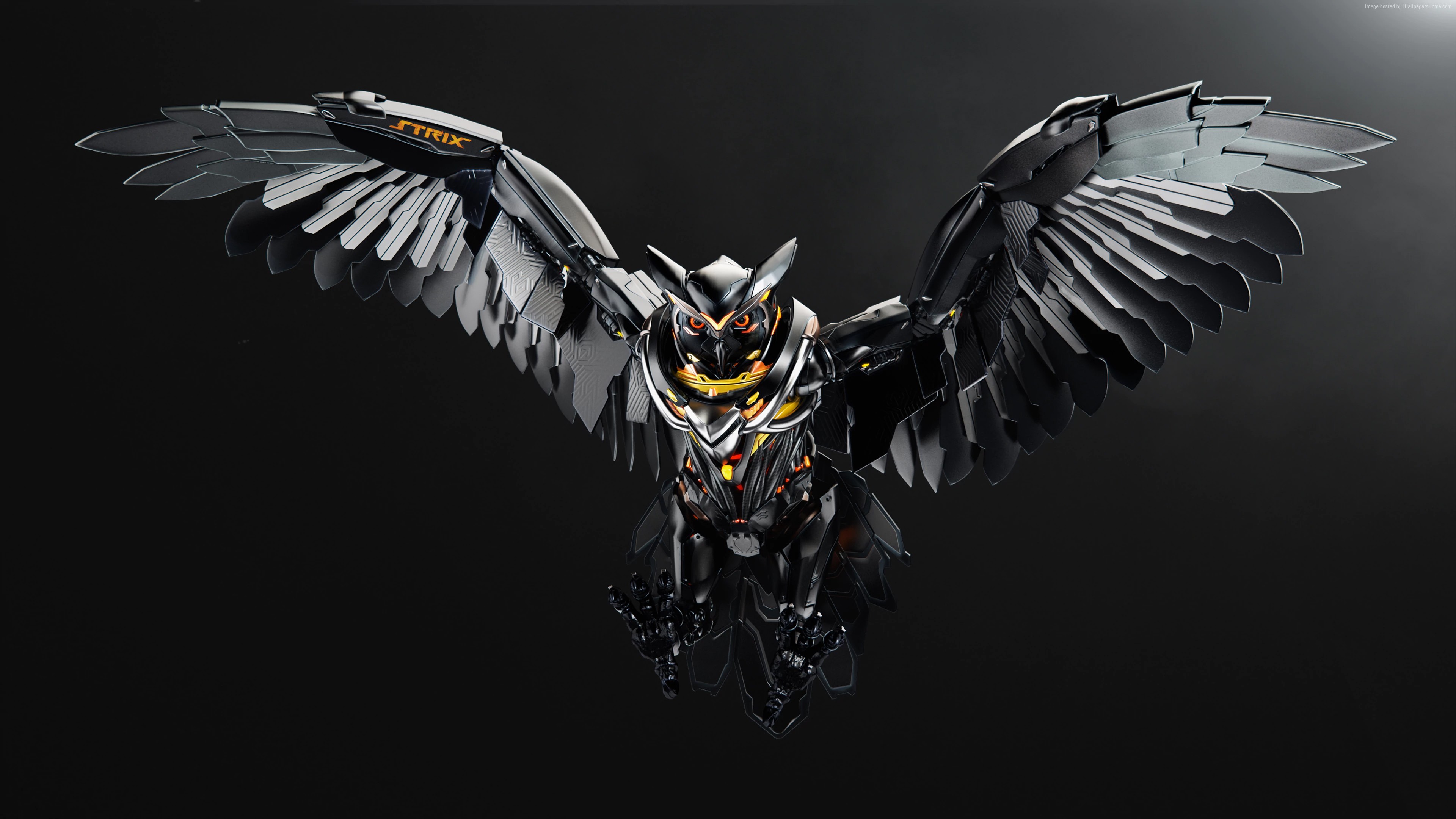 Asus ROG Strix 3D Owl 4K HD Wallpaper