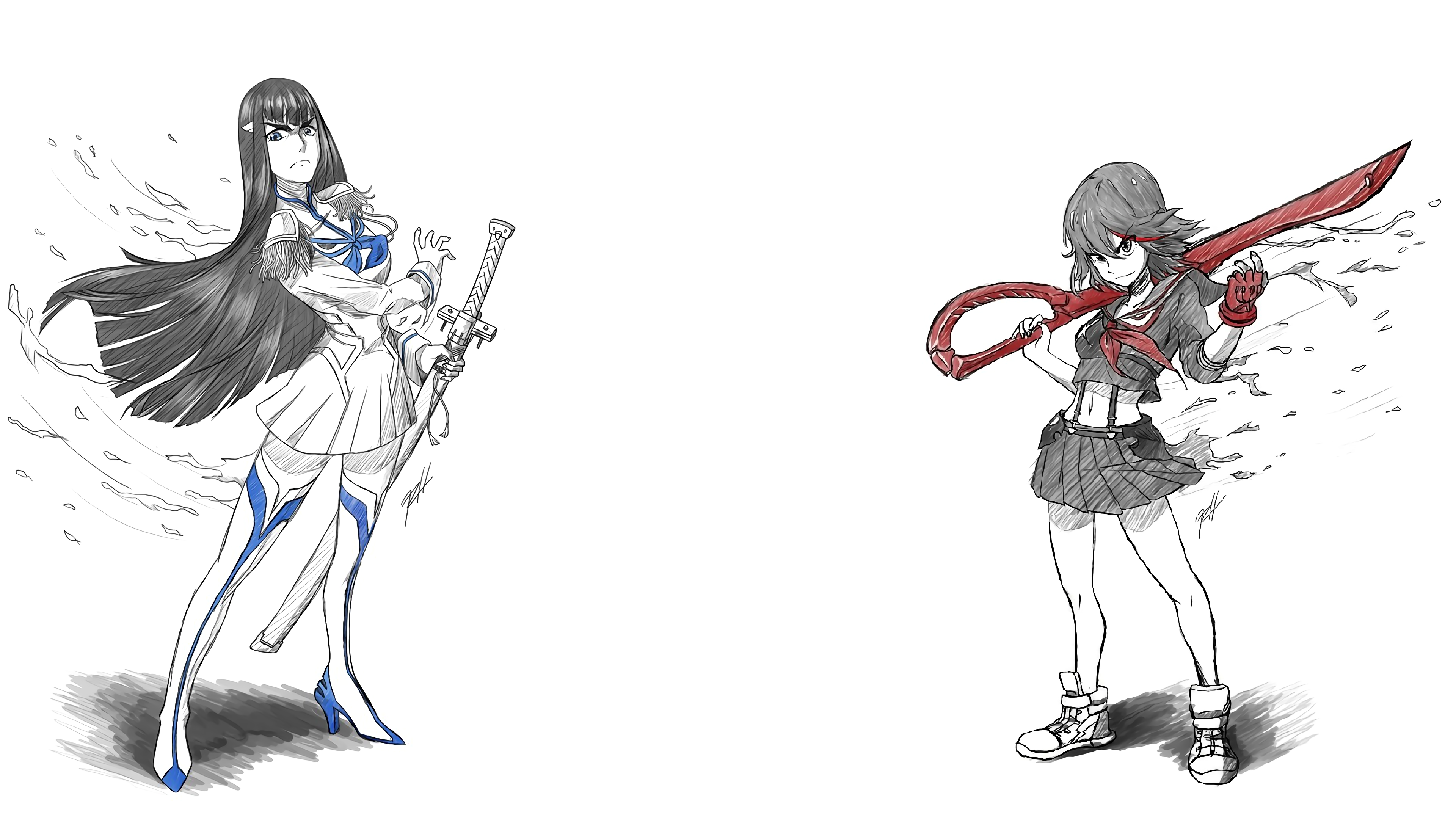 Kiryuin Satsuki and Matoi Ryuko from Kill la Kill HD Wallpaper