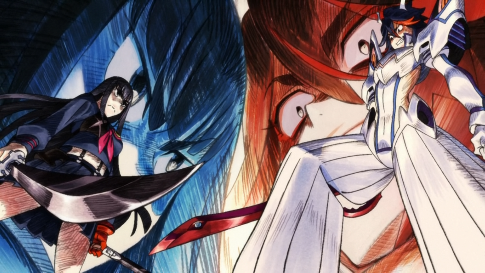 Ryuuko Matoi and Satsuki Kiryuin from Kill la Kill HD Wallpaper