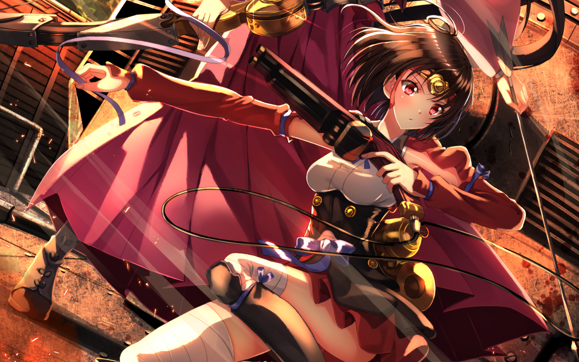 Mumei from Kabaneri of the Iron Fortress with a gun HD Wallpaper