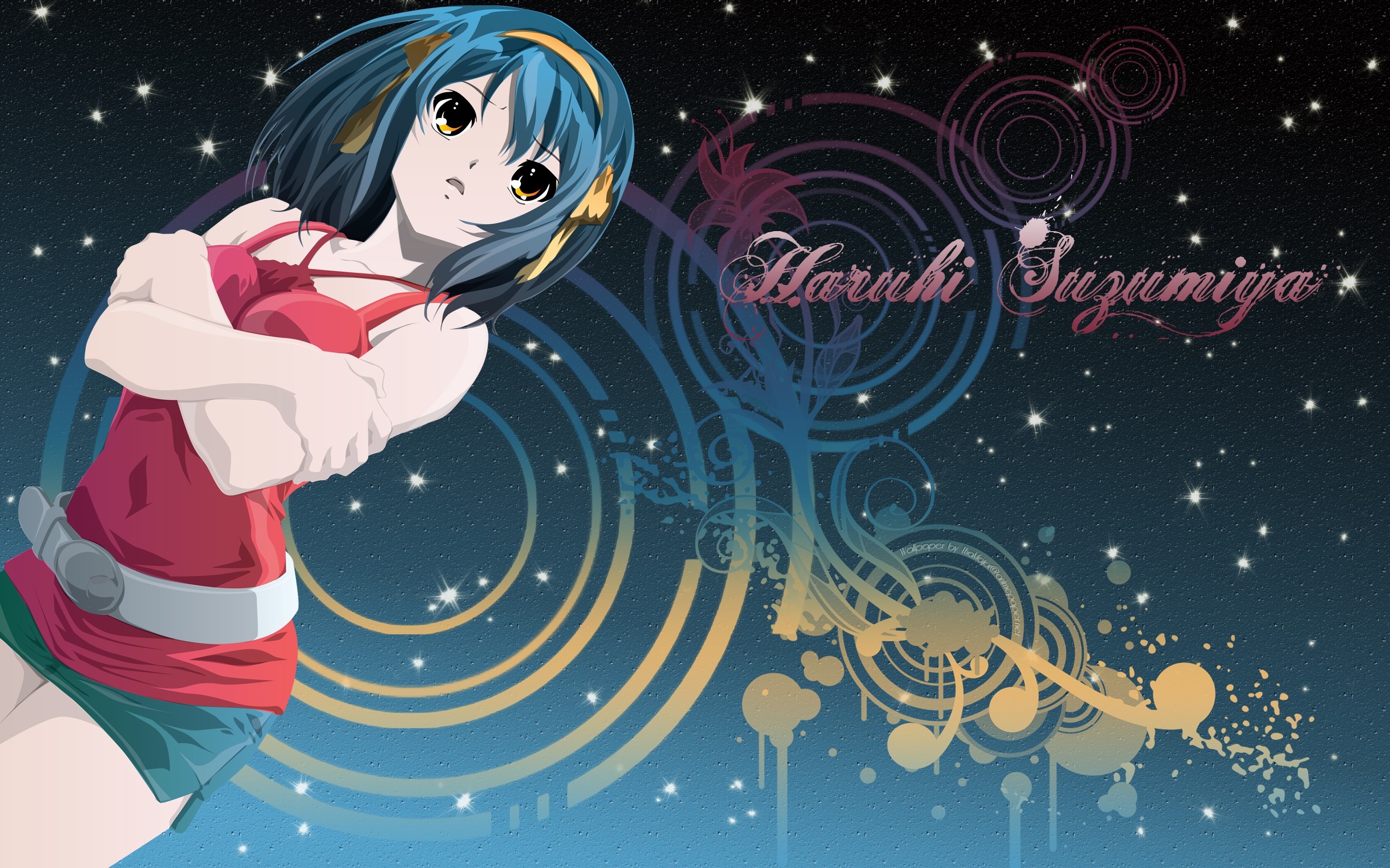 Haruhi Suzumiya from The Melancholy of Haruhi Suzumiya HD Wallpaper