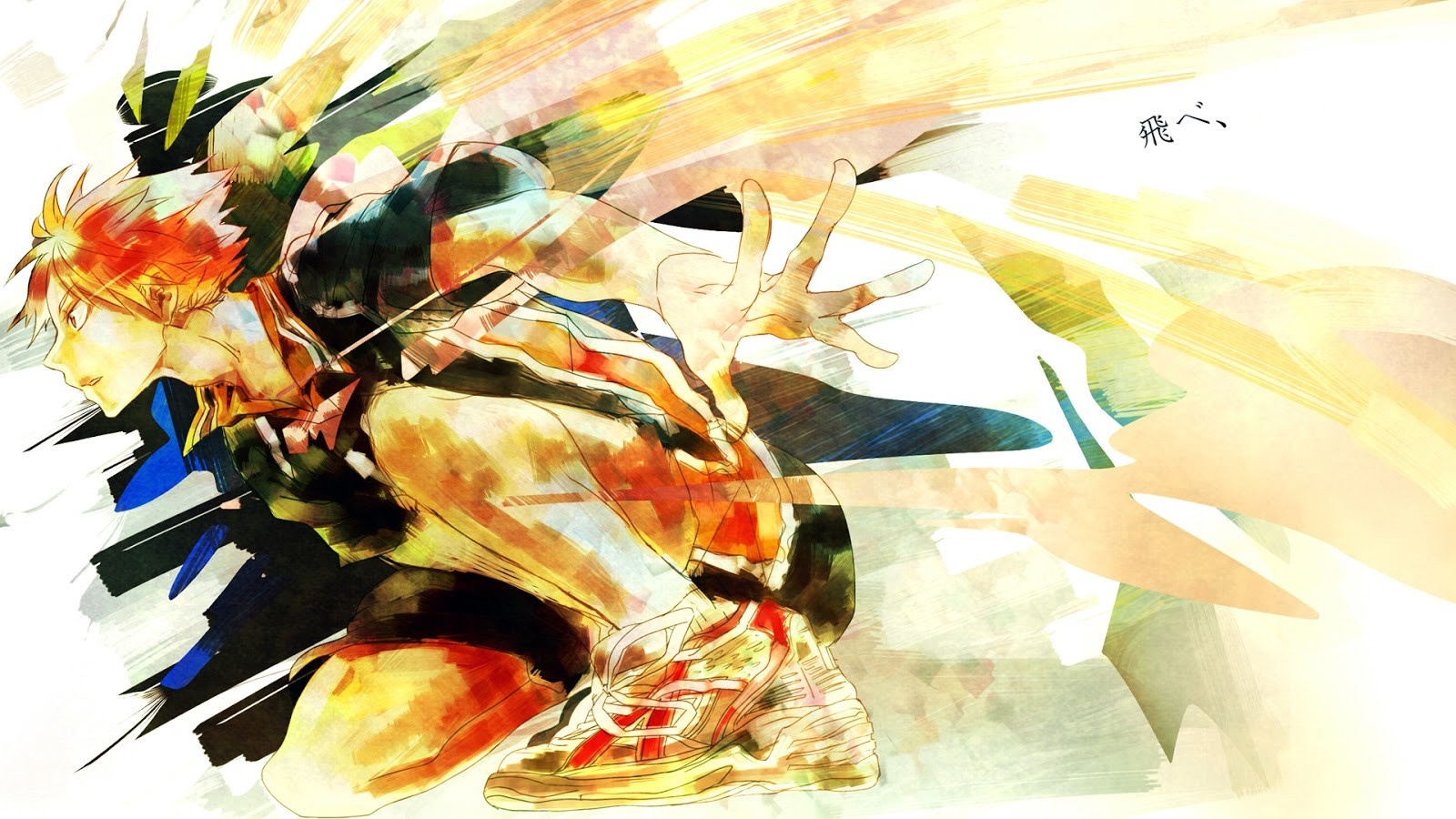 Shoyo Hinata from Haikyuu!! in dynamic pose HD Wallpaper