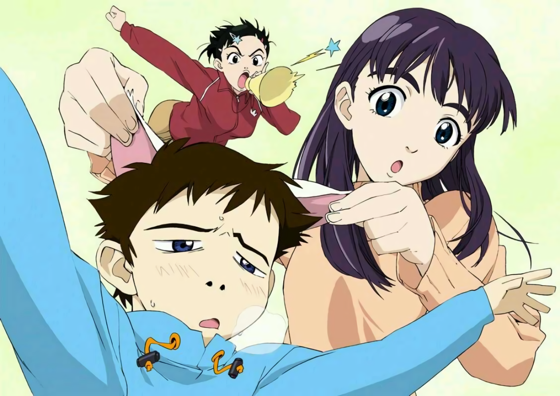 Haruko, Naota, and Mamimi from FLCL HD Wallpaper