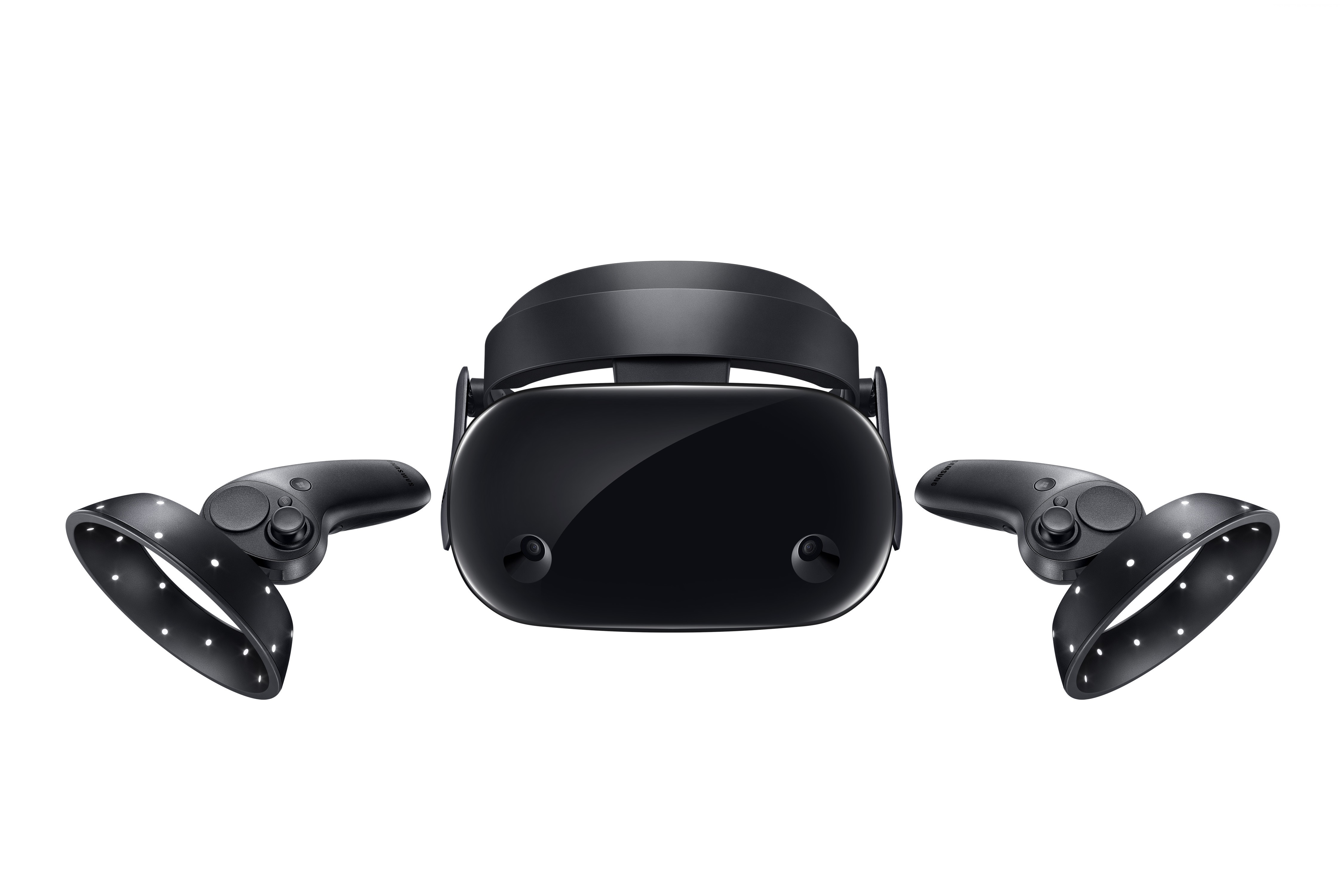Samsung HMD Odyssey VR headset with controllers HD Wallpaper