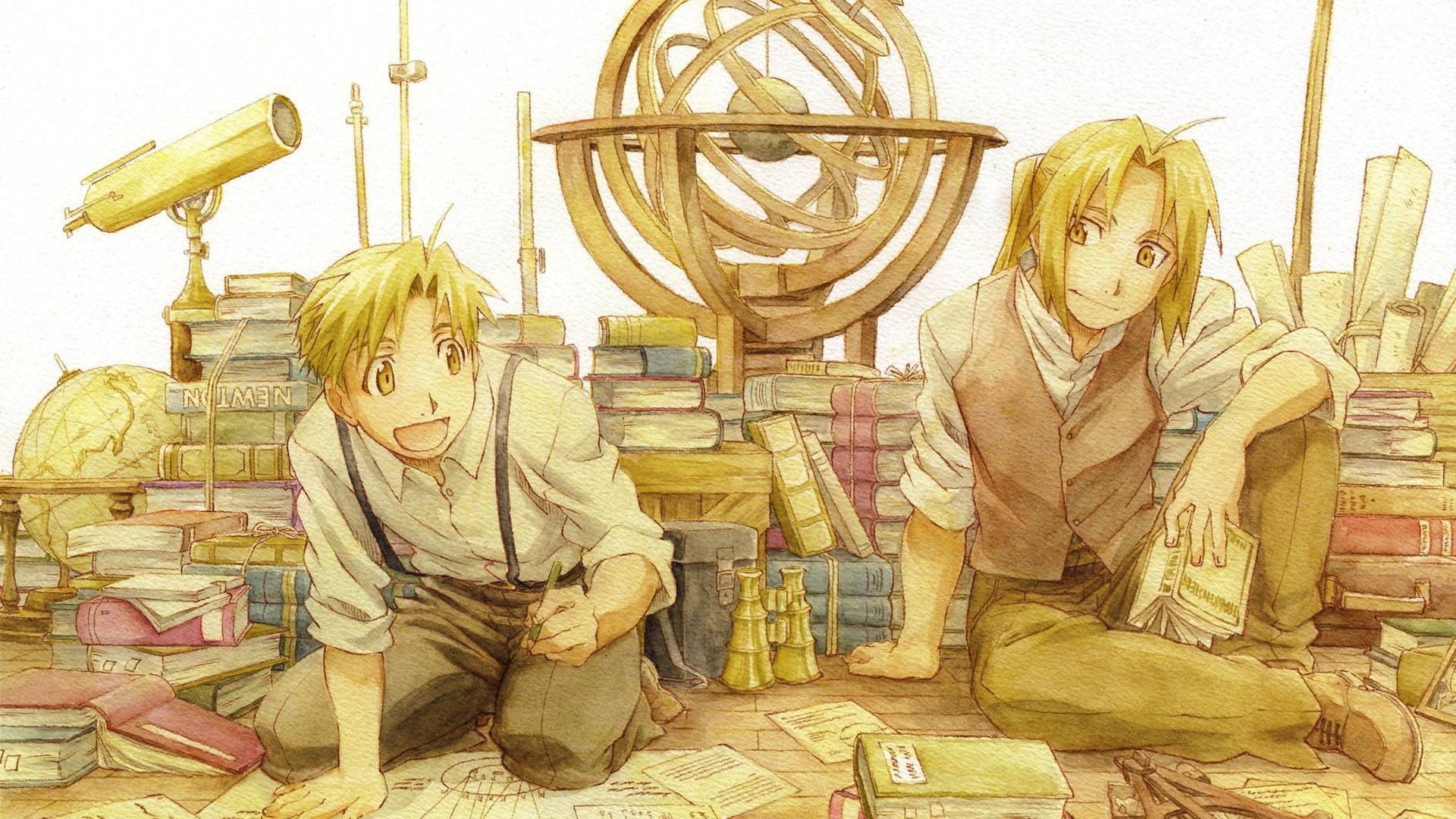 Edward and Alphonse Elric from Fullmetal Alchemist HD Wallpaper