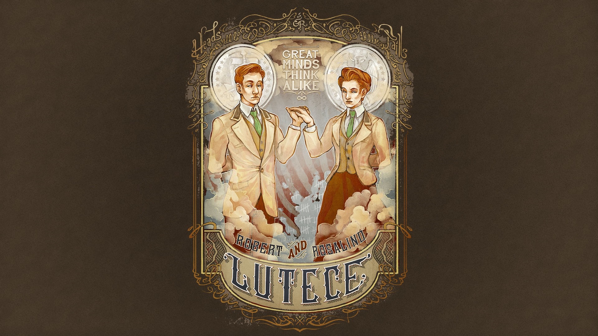 Robert and Rosalind Lutece from BioShock Infinite HD Wallpaper