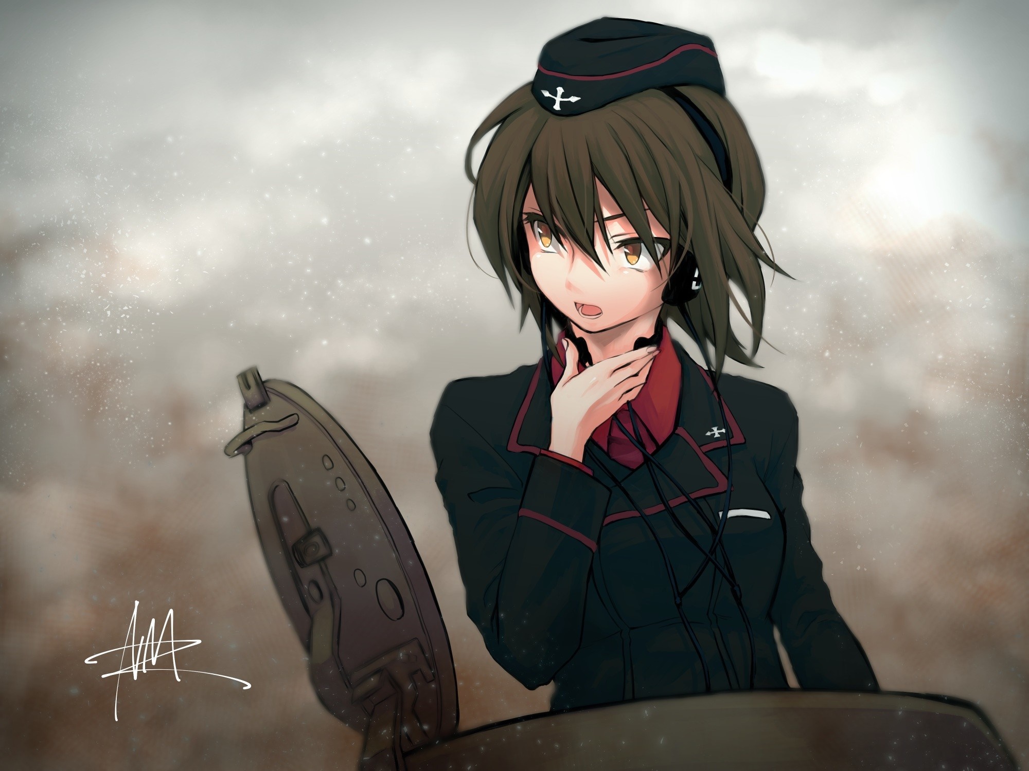 Nishizumi Maho in Girls und Panzer Uniform HD Wallpaper