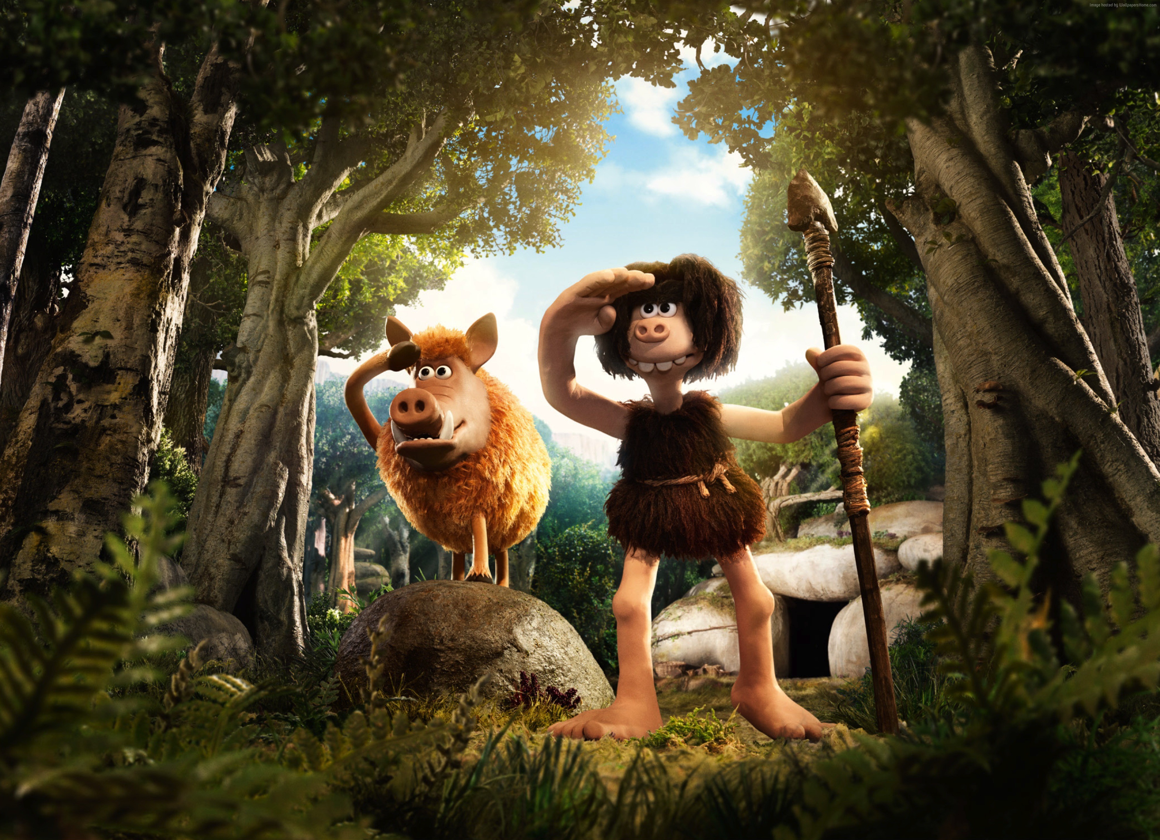 Dug and Hognob from Early Man in a forest HD Wallpaper