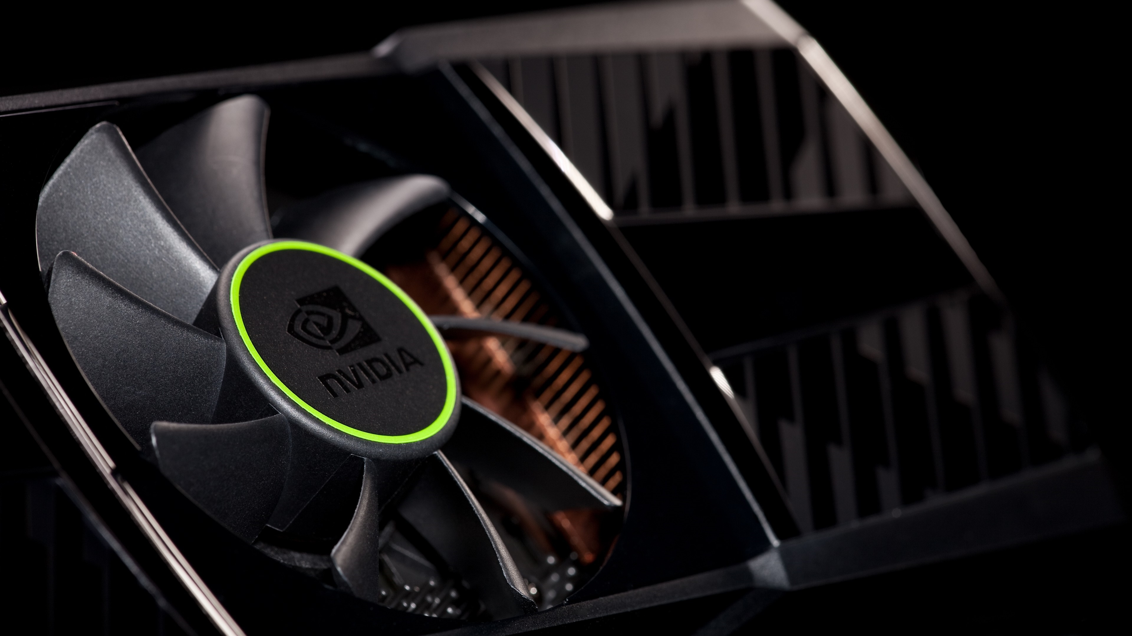 Nvidia graphics card fan and heatsink HD Wallpaper