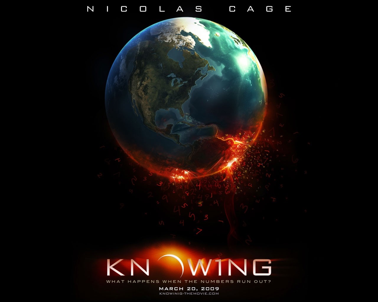 Knowing Movie Poster with Nicolas Cage HD Wallpaper