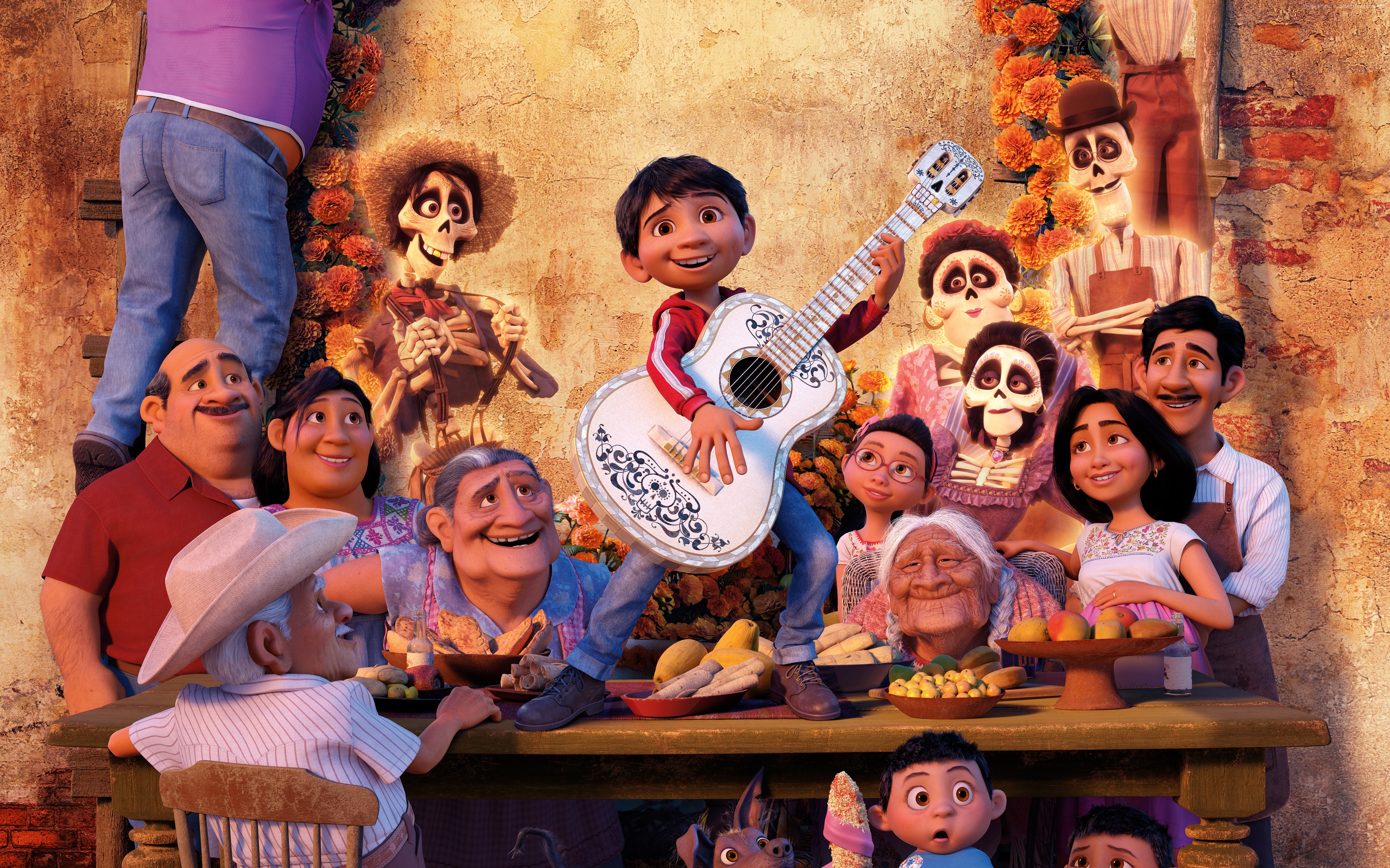 Miguel from Coco with his family HD Wallpaper