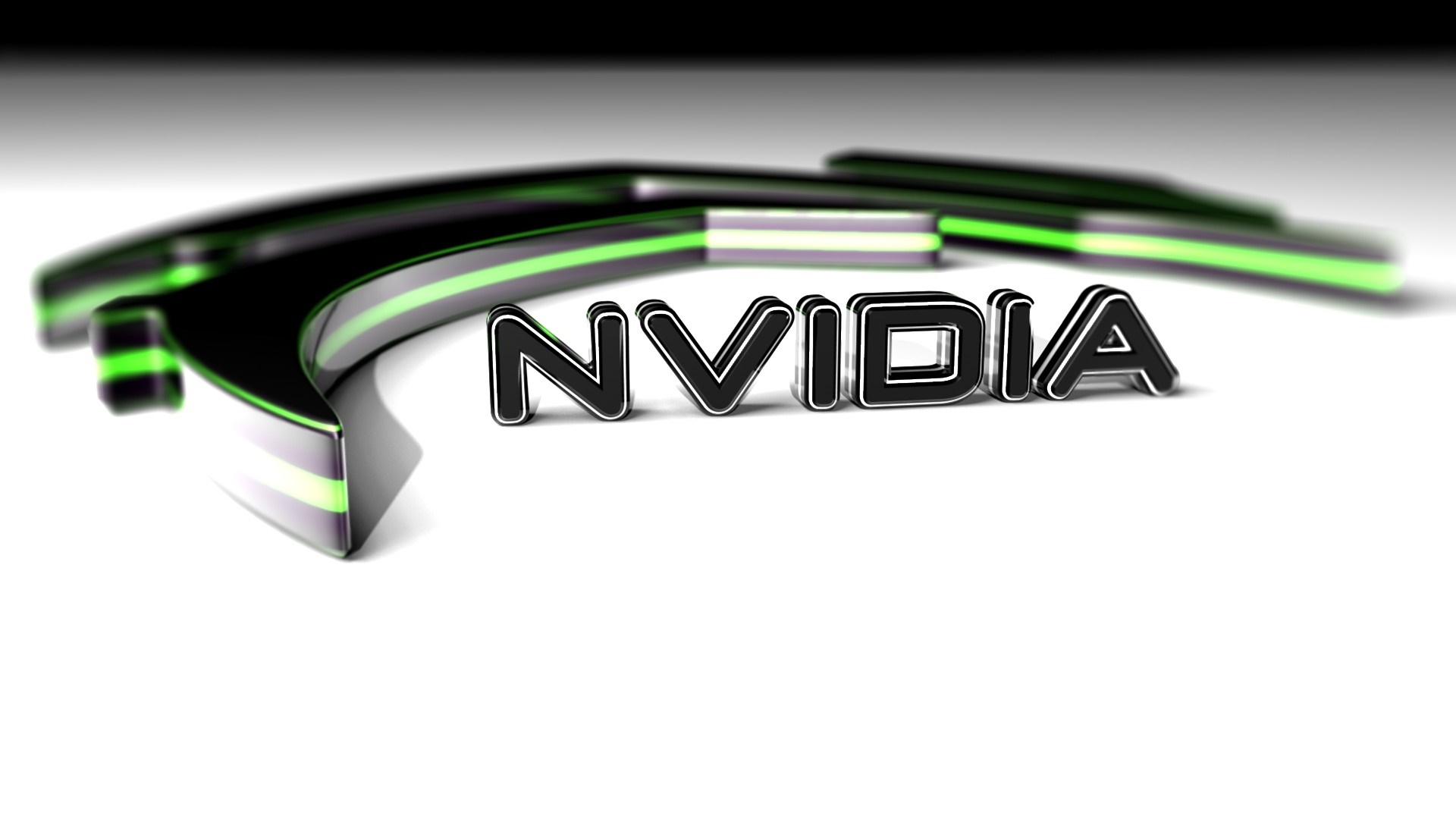 Nvidia logo and text on a white background HD Wallpaper