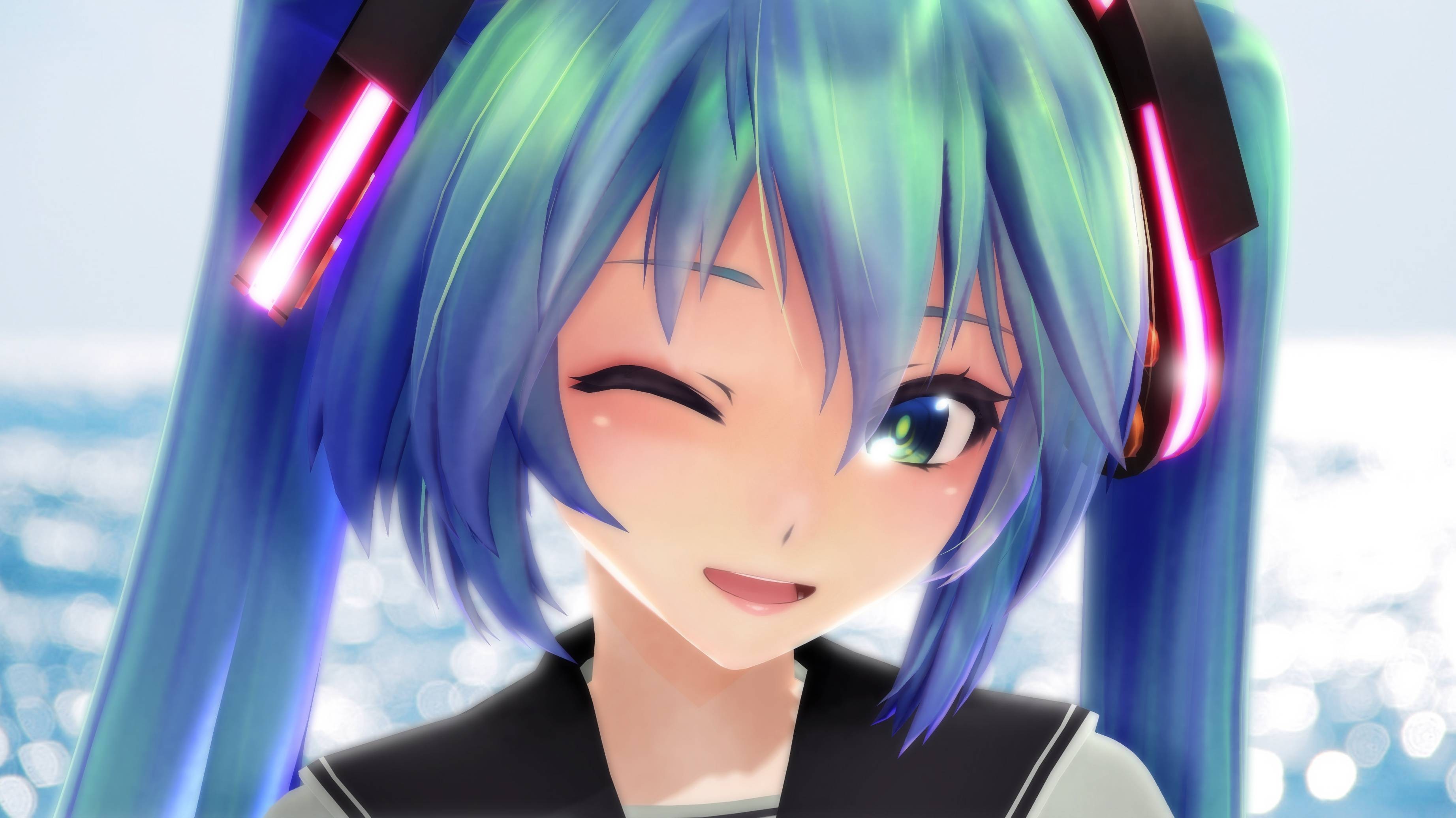 Hatsune Miku from Vocaloid HD Wallpaper