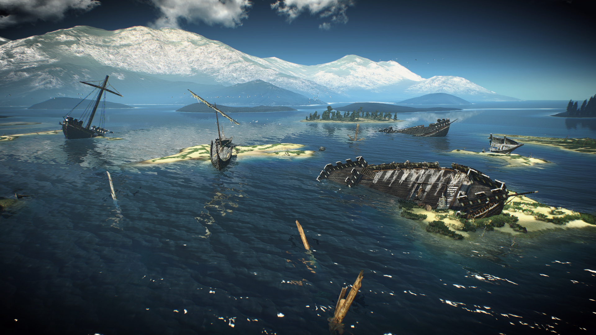 Shipwrecks in The Witcher 3: Wild Hunt HD Wallpaper