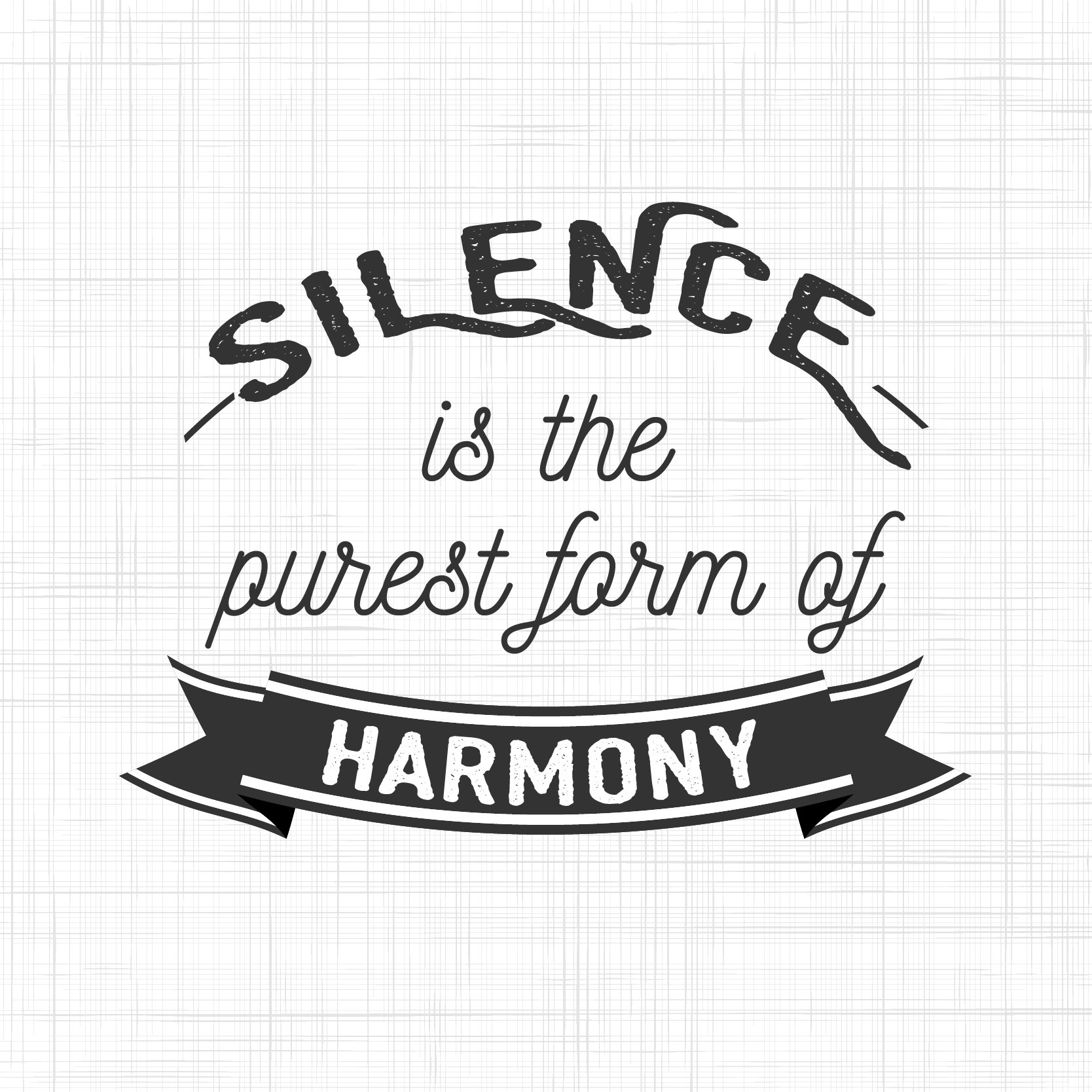 Quote about silence and harmony HD Wallpaper