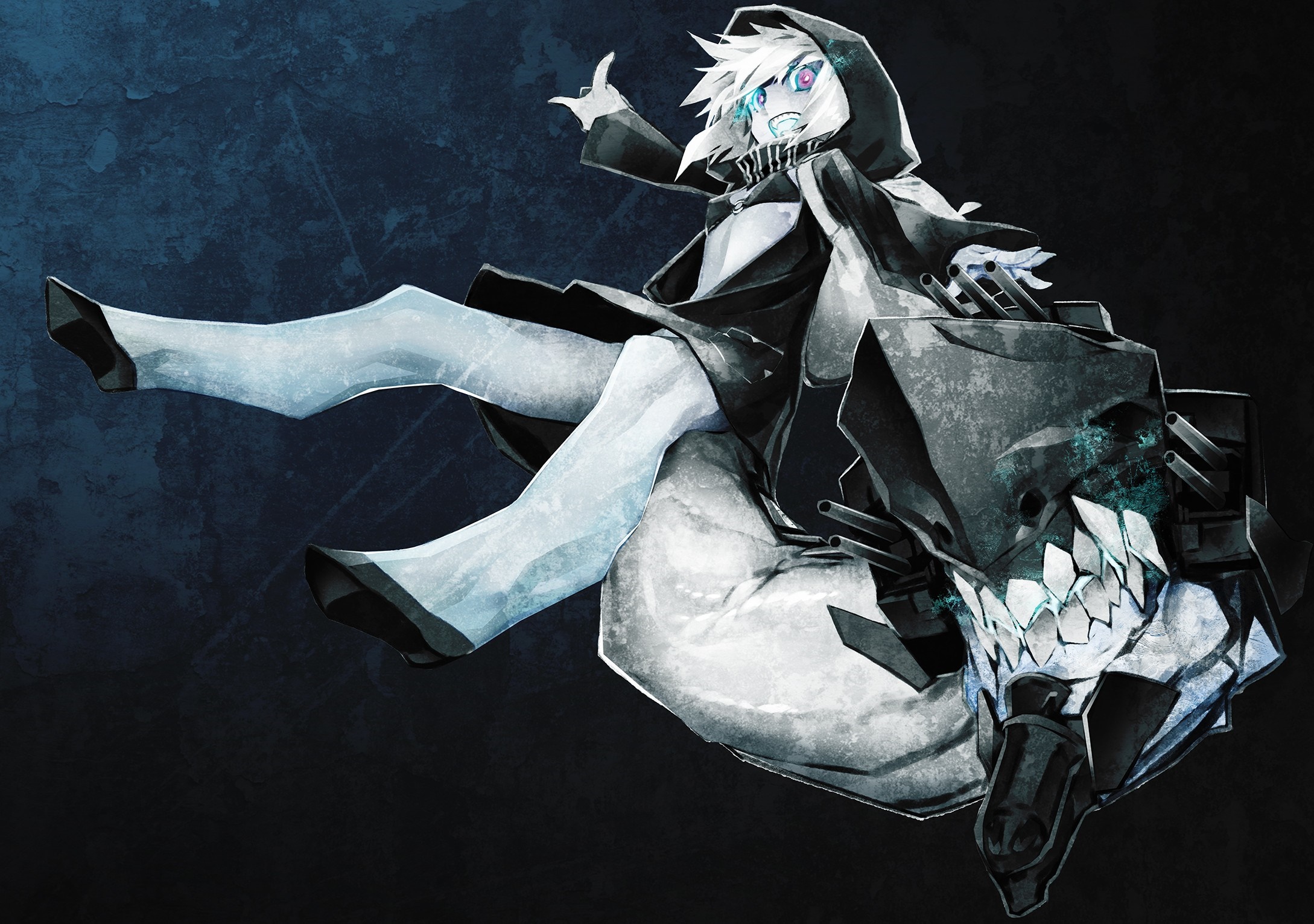 Kantai Collection character with a mechanical arm HD Wallpaper