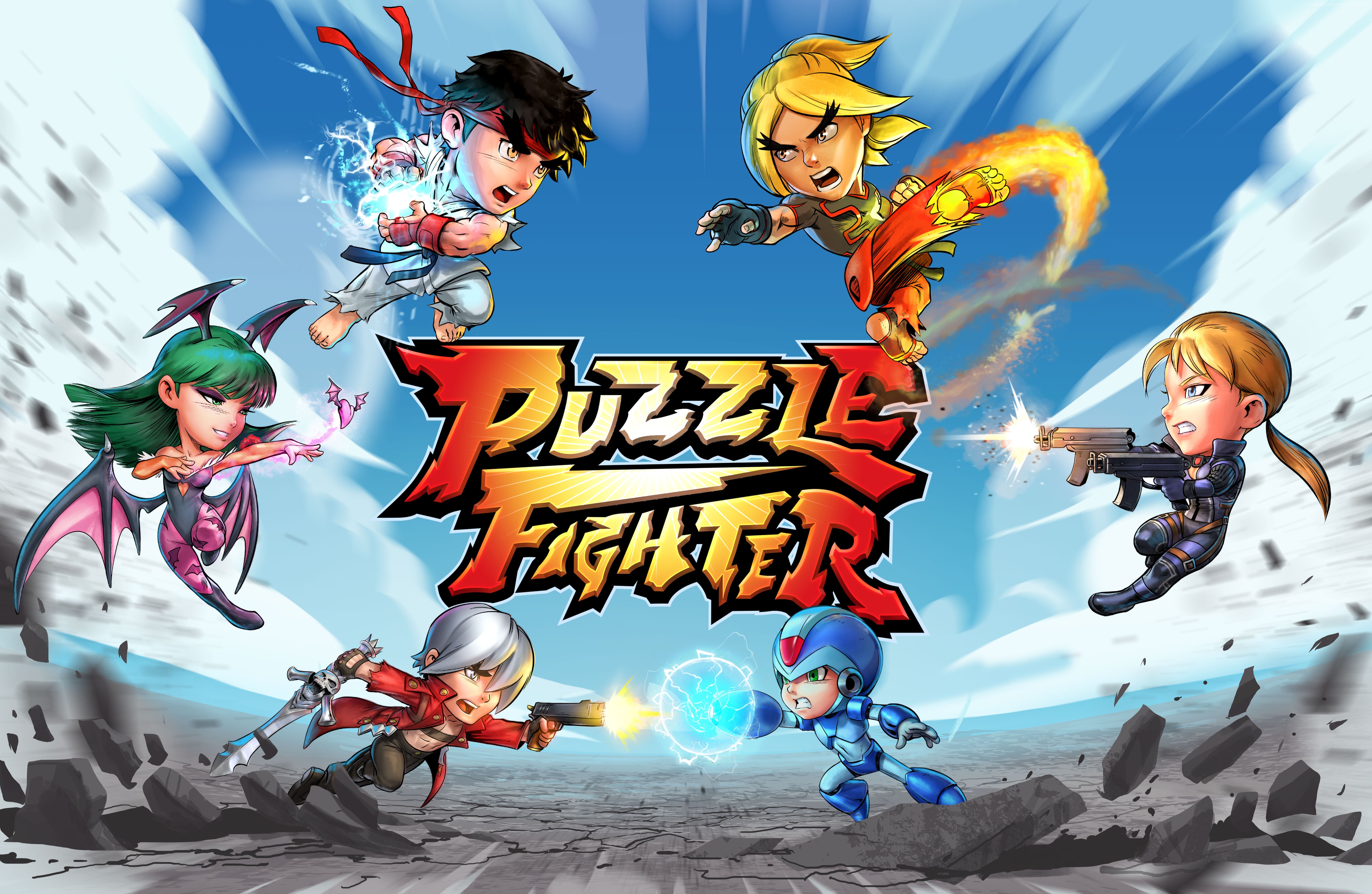 Puzzle Fighter poster with characters HD Wallpaper