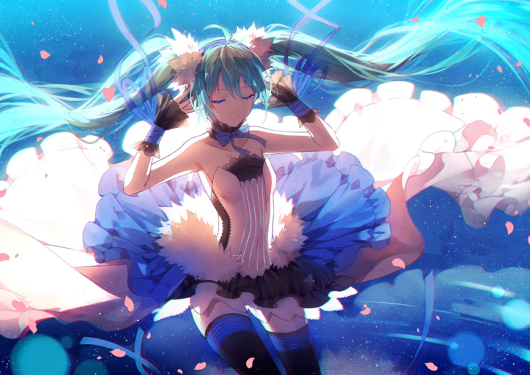 Hatsune Miku from Vocaloid HD Wallpaper