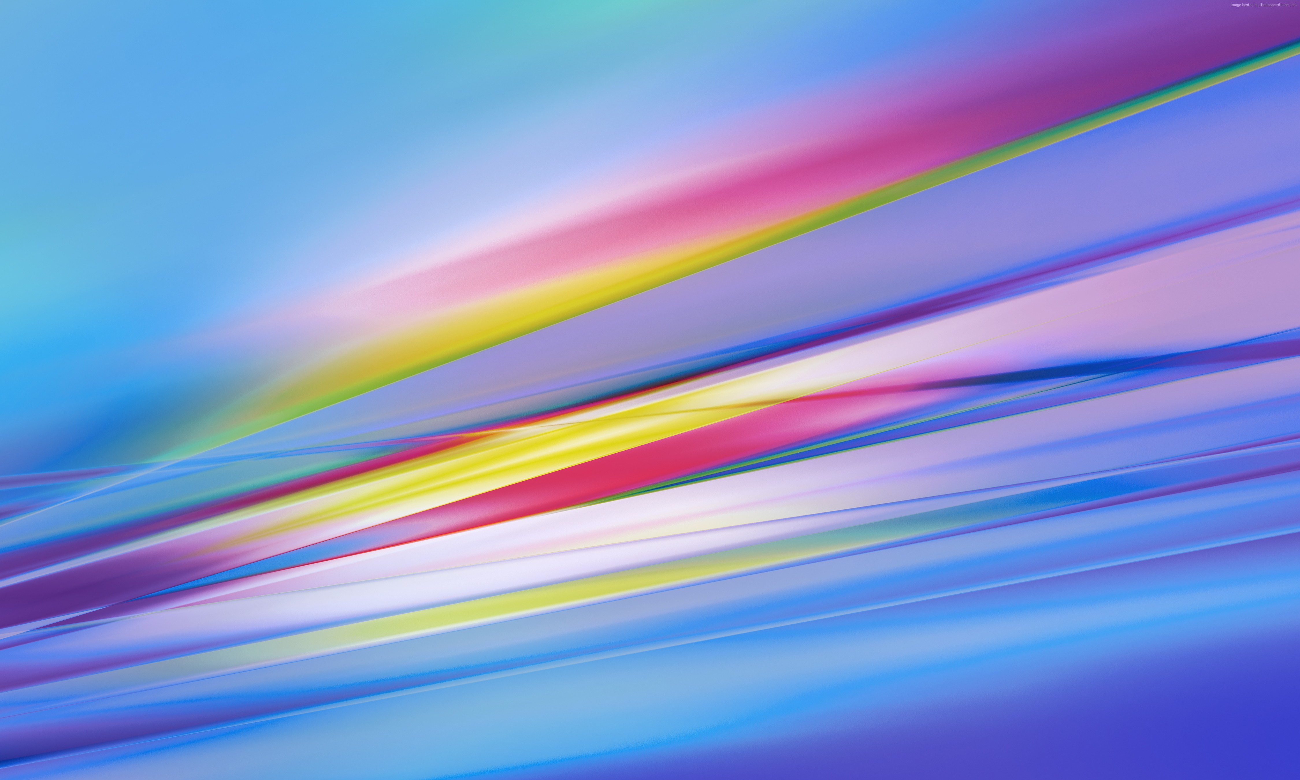Abstract colorful lines on blue background 4K HD Wallpaper