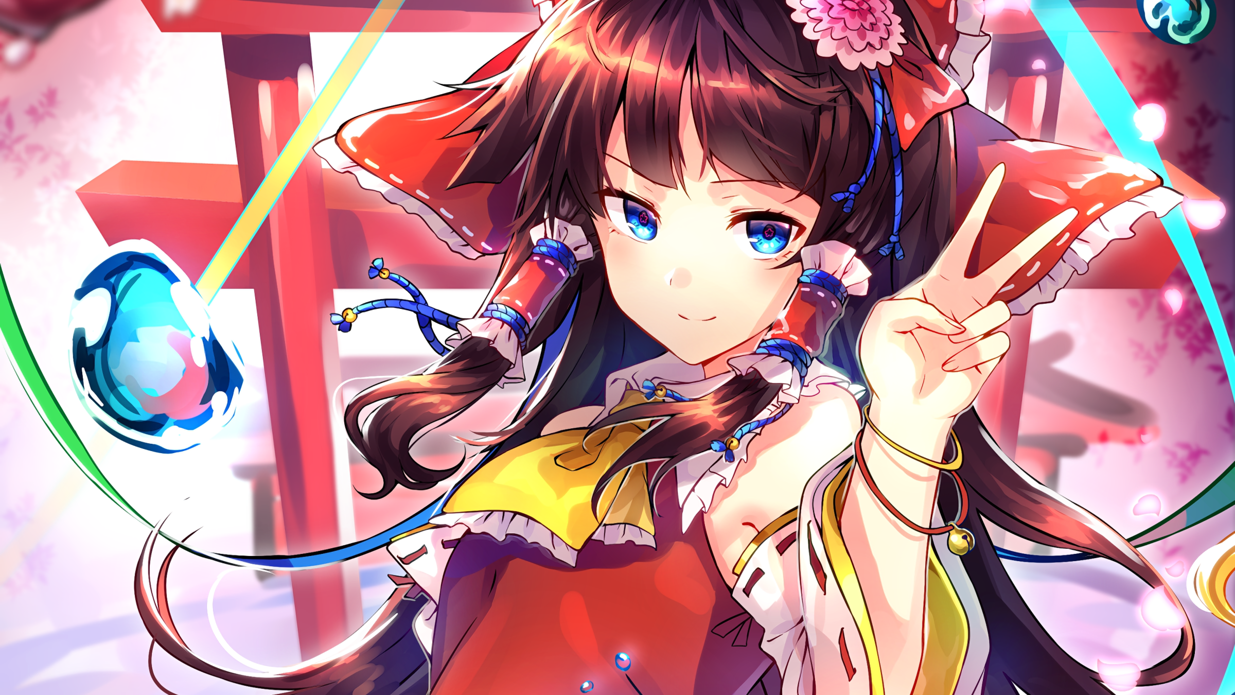 Hakurei Reimu from Touhou Project HD Wallpaper