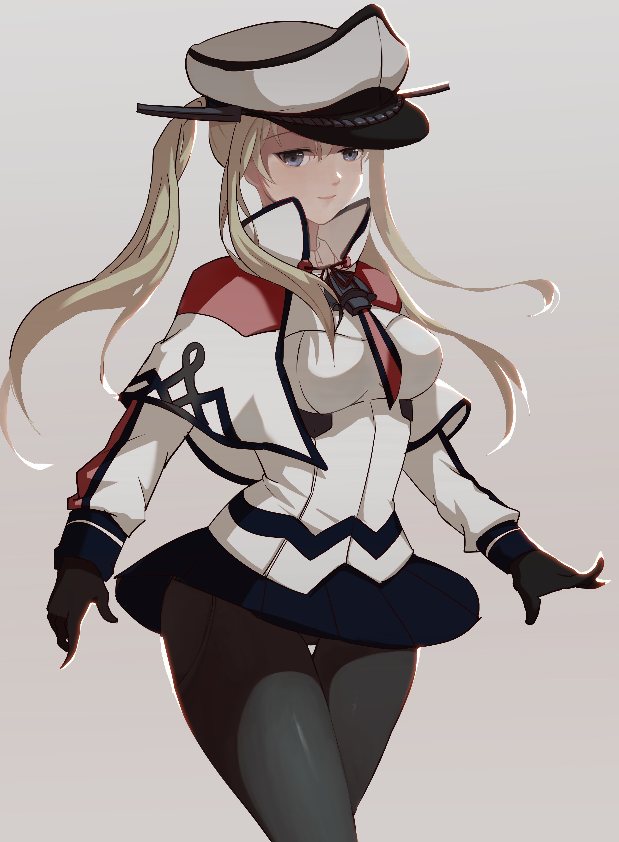 Anime girl in military uniform HD Wallpaper