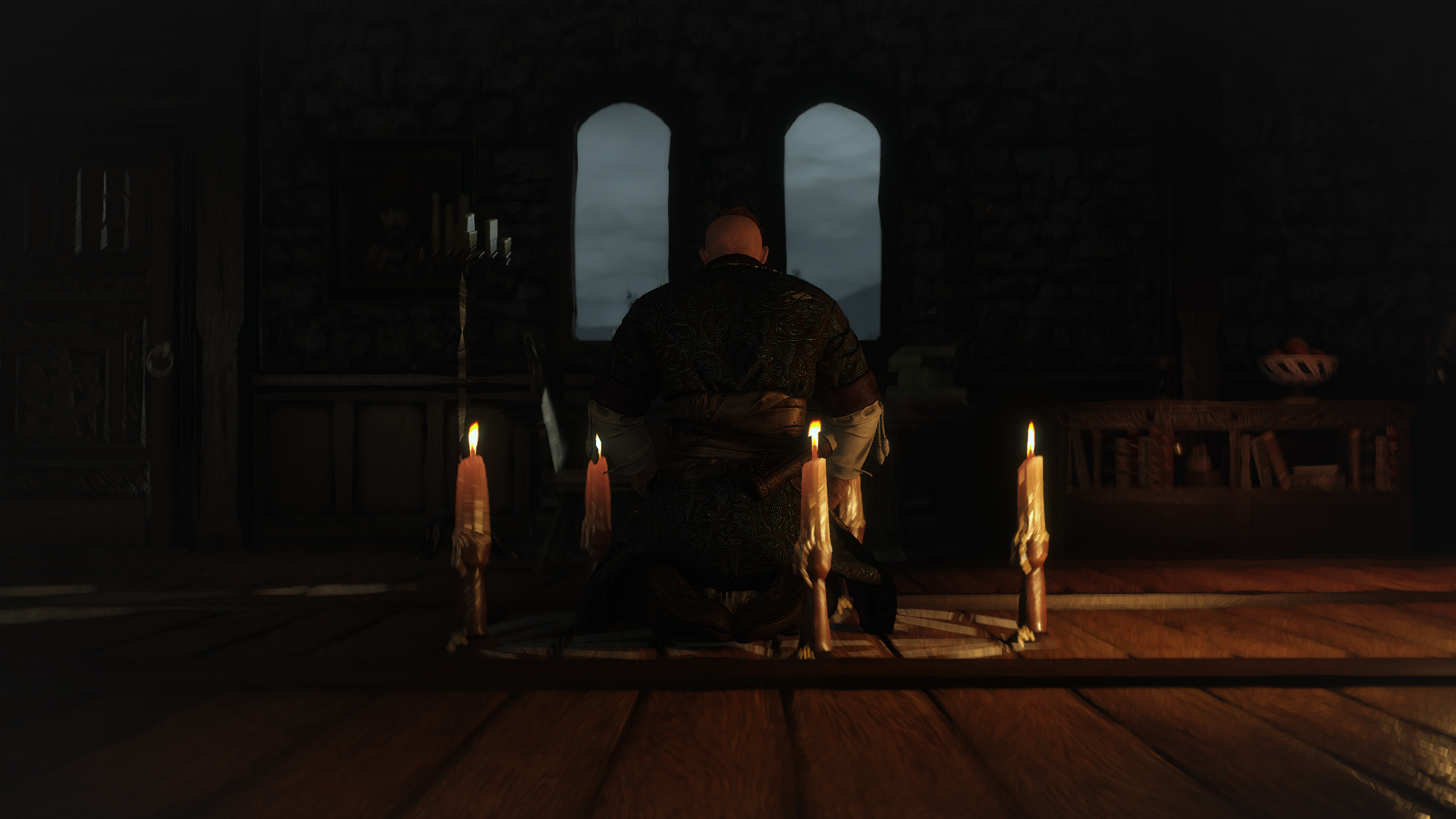 Olgierd von Everec from The Witcher 3 Wild Hunt in a dark room HD Wallpaper