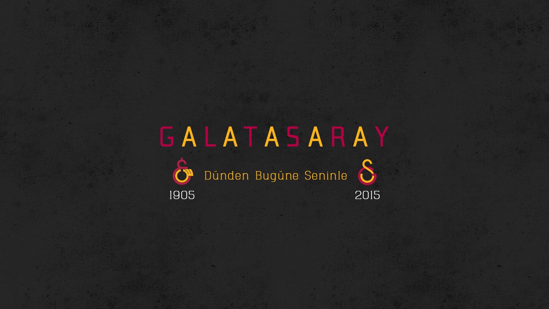 Galatasaray S.K. 1905-2015 text and logo HD Wallpaper