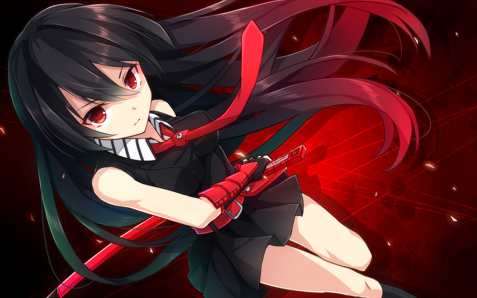 Akame from Akame ga Kill holding a sword HD Wallpaper